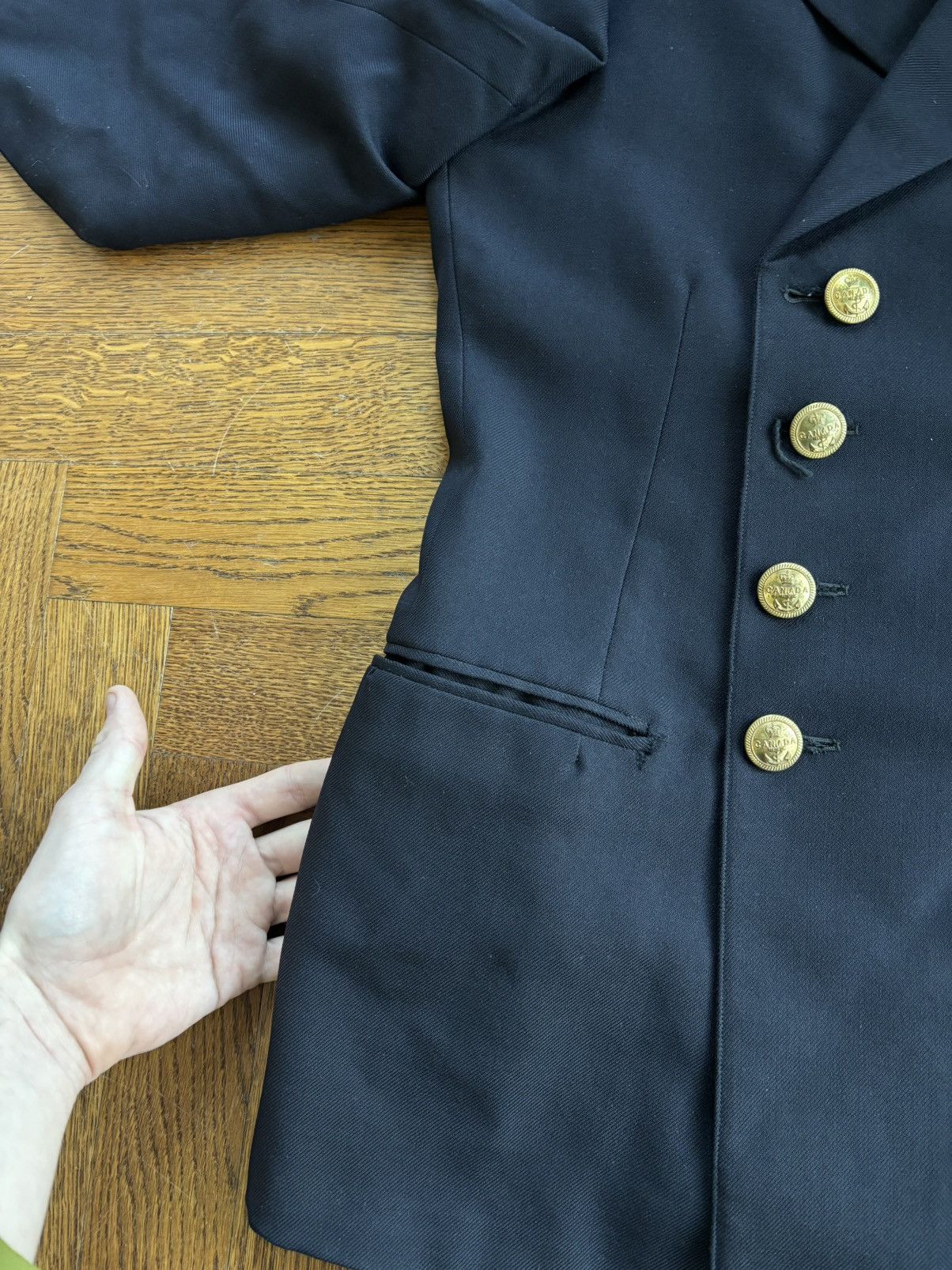 Vintage 1950s RCN Uniform Vintage Canadian Navy Coat Korean War USN Size 38S - 10 Thumbnail