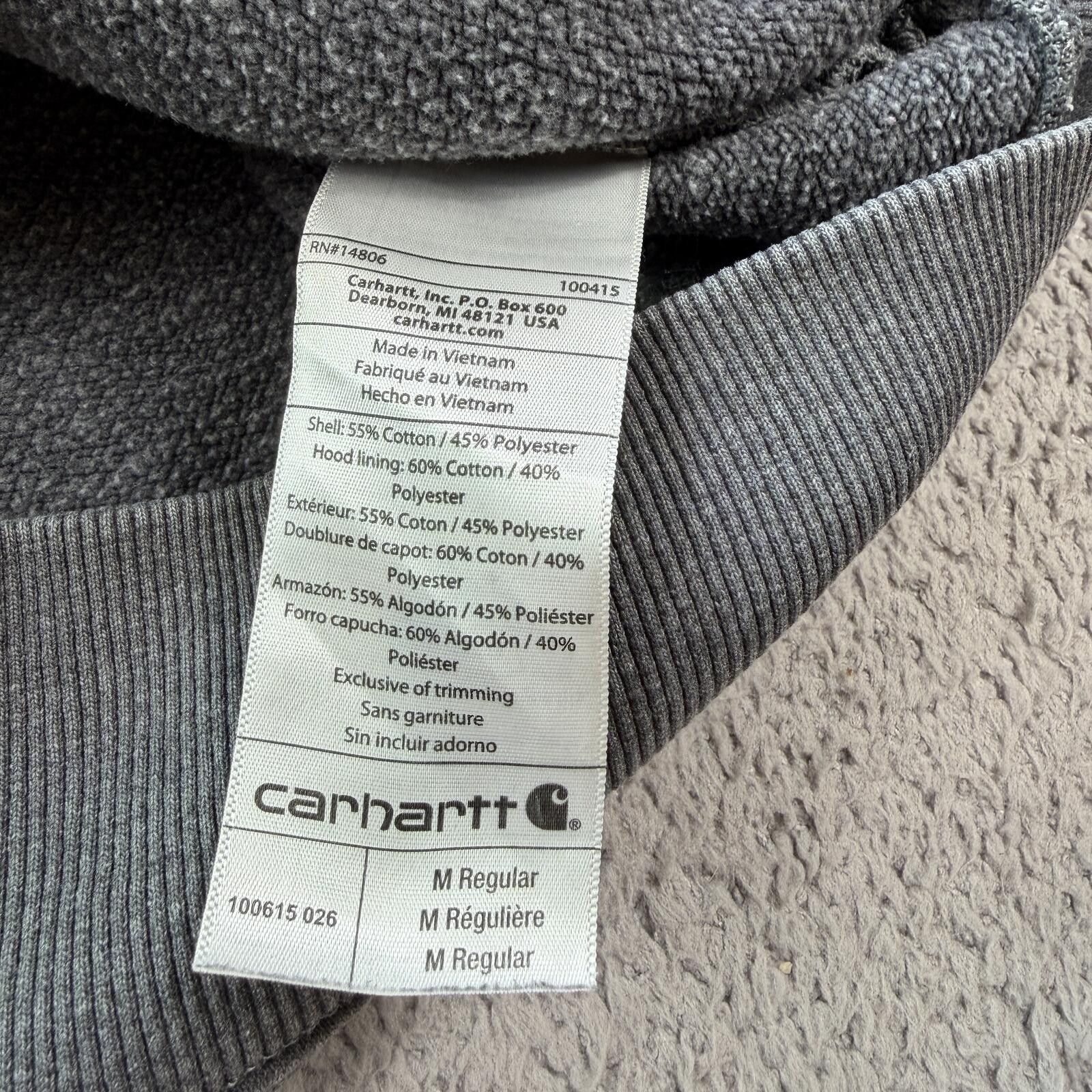 Carhartt Carhartt Original Fit Hoodie Gray M Workwear Sweatshirt Size US M / EU 48-50 / 2 - 5 Thumbnail