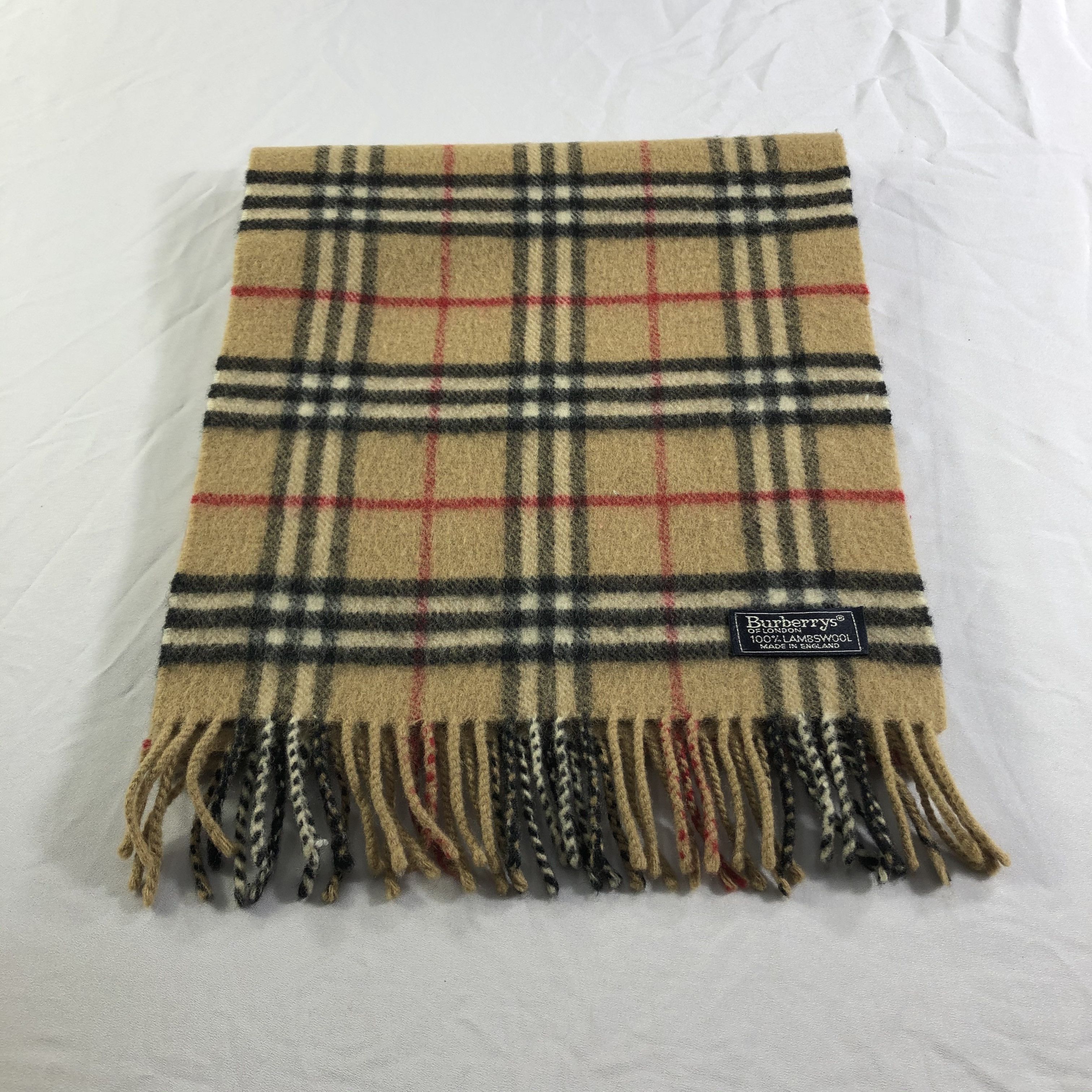 Burberry Burberrys Nova Check Wool Scarf Muffler Neckwear V2476 Size ONE SIZE - 3 Thumbnail