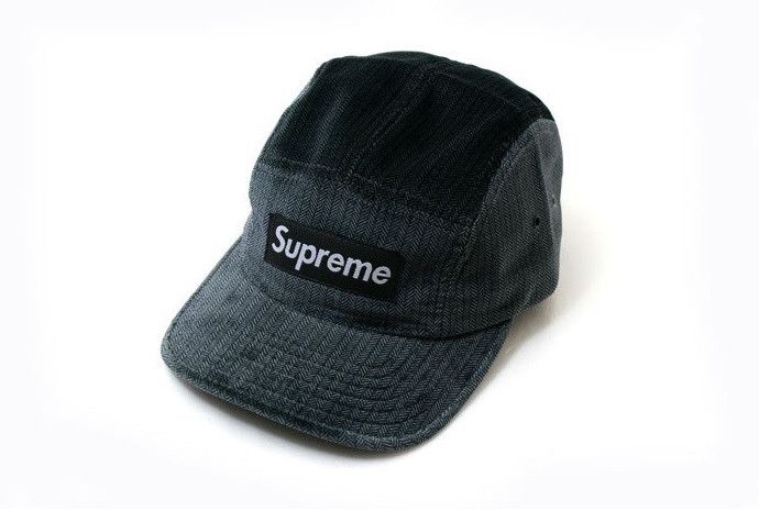 Supreme Supreme 2008 Herringbone Camp Cap Navy Size ONE SIZE - 10 Thumbnail