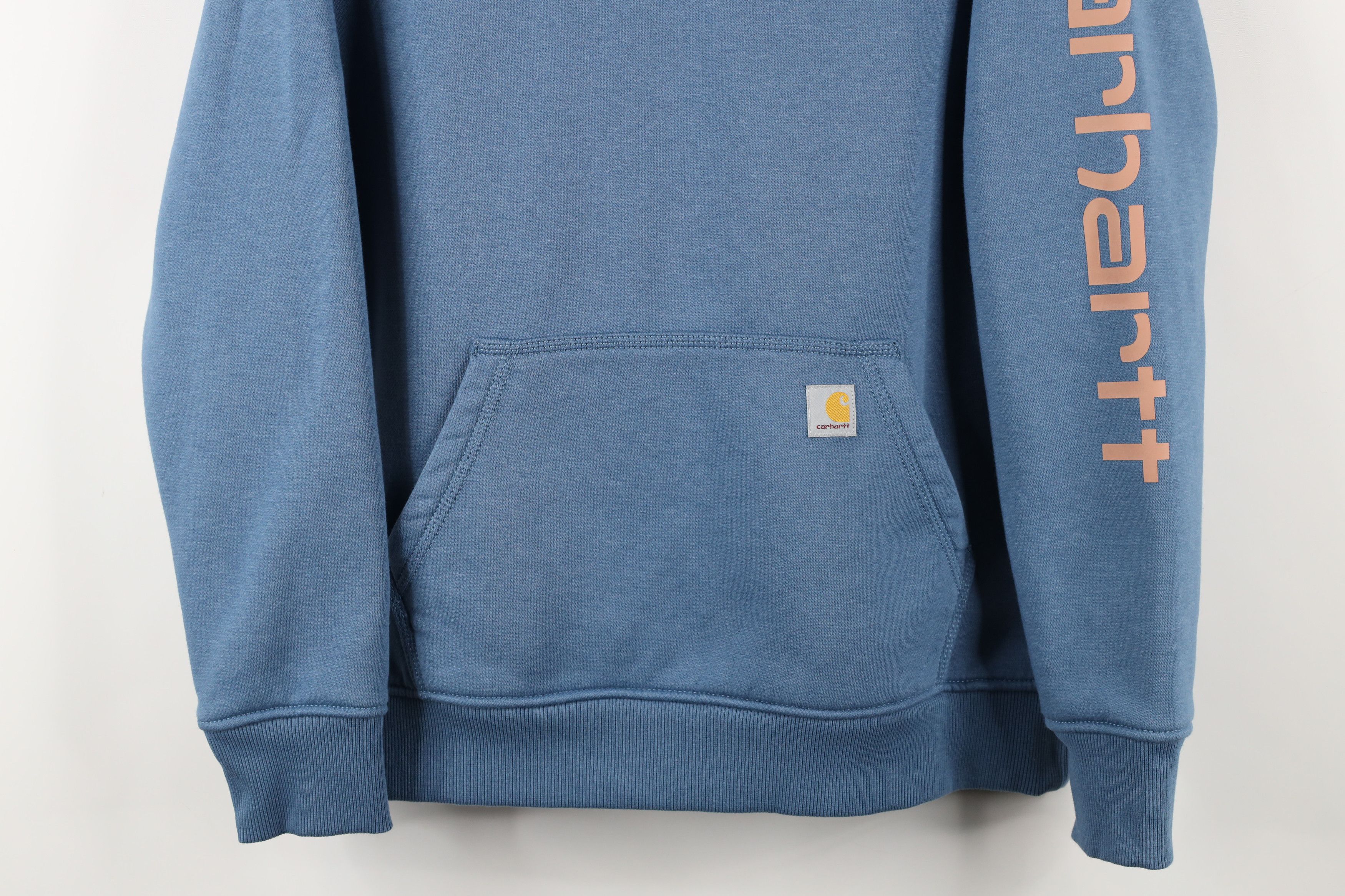 Carhartt × Vintage Vintage Y2K Carhartt Big Logo Hoodie Sweatshirt Blue Size M / US 6-8 / IT 42-44 - 3 Thumbnail