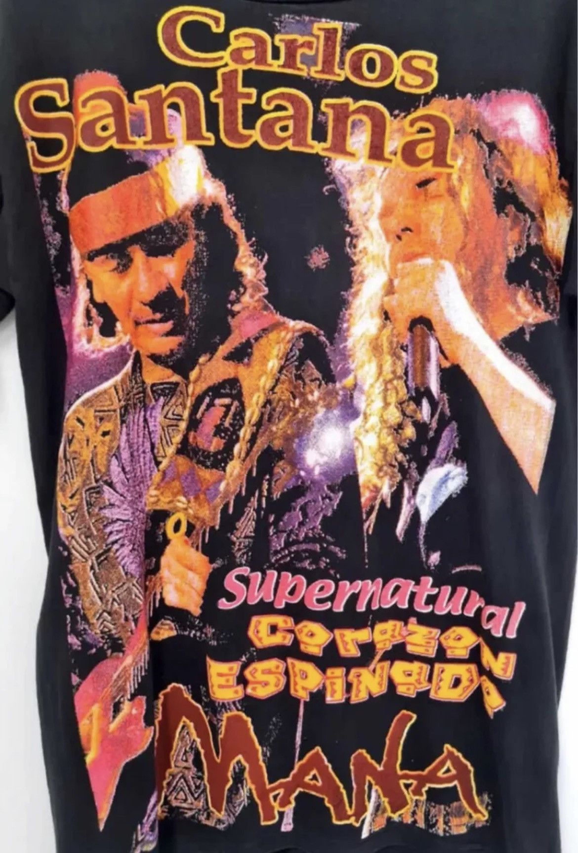 Vintage Carlos santana vintage 90s t shirt mexican boot doble print Size US L / EU 52-54 / 3 - 2 Thumbnail
