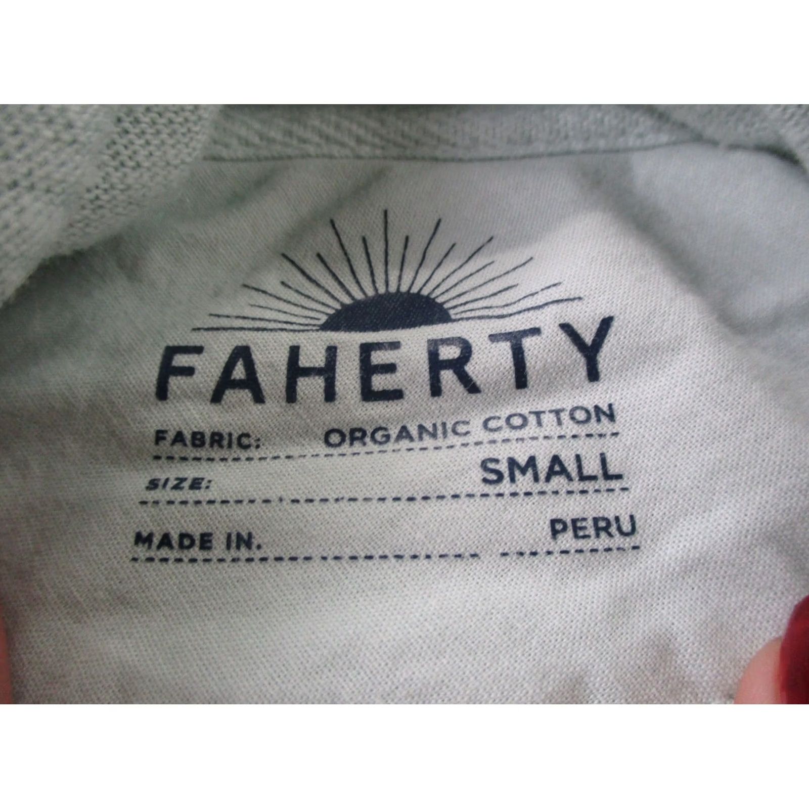 Faherty Faherty Hoodie Womens S Green Logo Pullover Knit Cotton Hooded Pockets V-Neck Casual Activewear Modern Outdoor Size S / US 4 / IT 40 - 7 Thumbnail