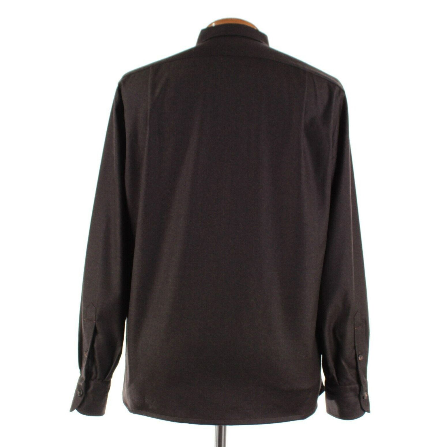 Luciano Barbera Luciano Barbera Overshirt Size L US In Brown Wool Size US L / EU 52-54 / 3 - 5 Thumbnail