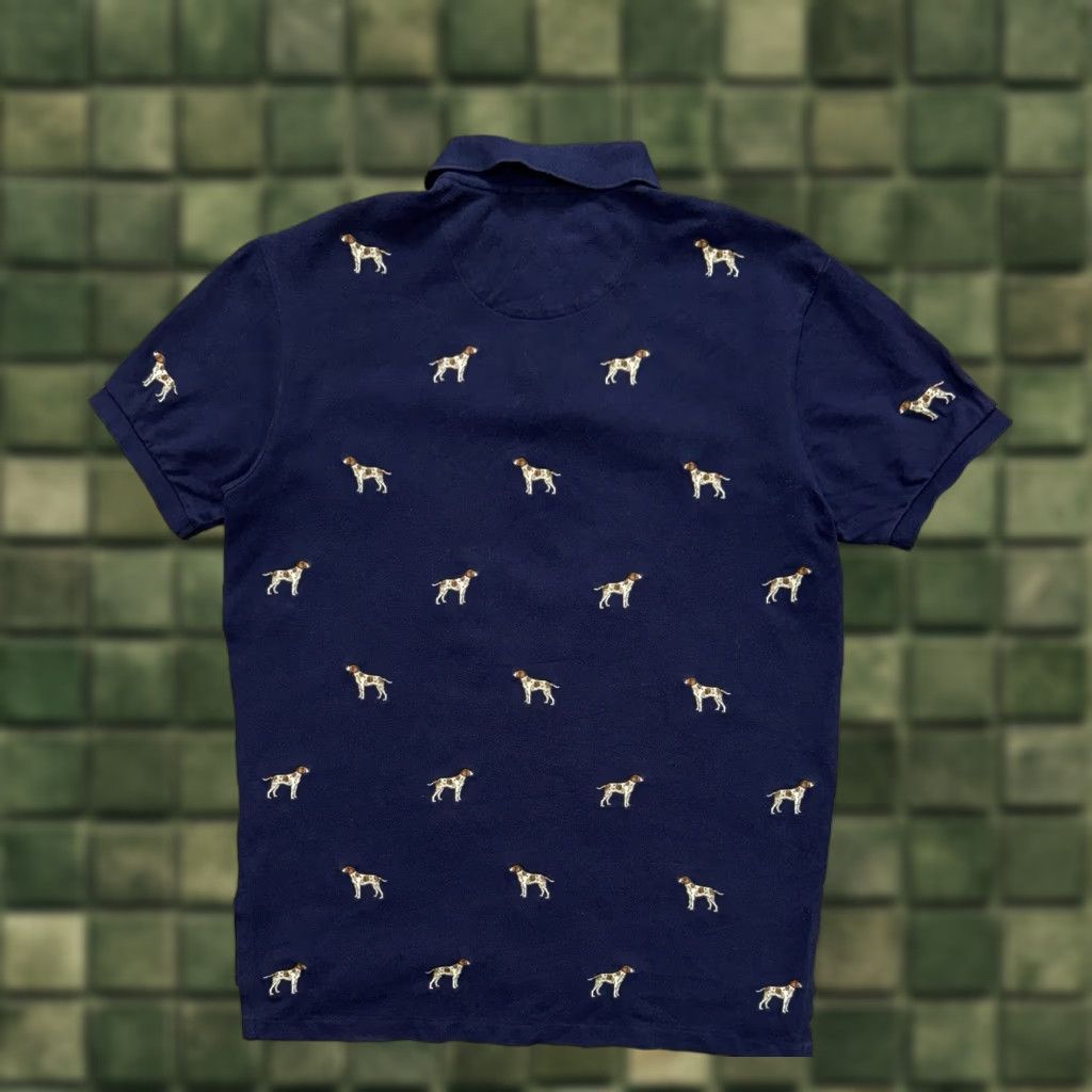 Polo Ralph Lauren VINTAGE Polo Ralph Lauren Custom Fit Embroidered Dog Navy Blue Polo Men's M Size US M / EU 48-50 / 2 - 1 Thumbnail