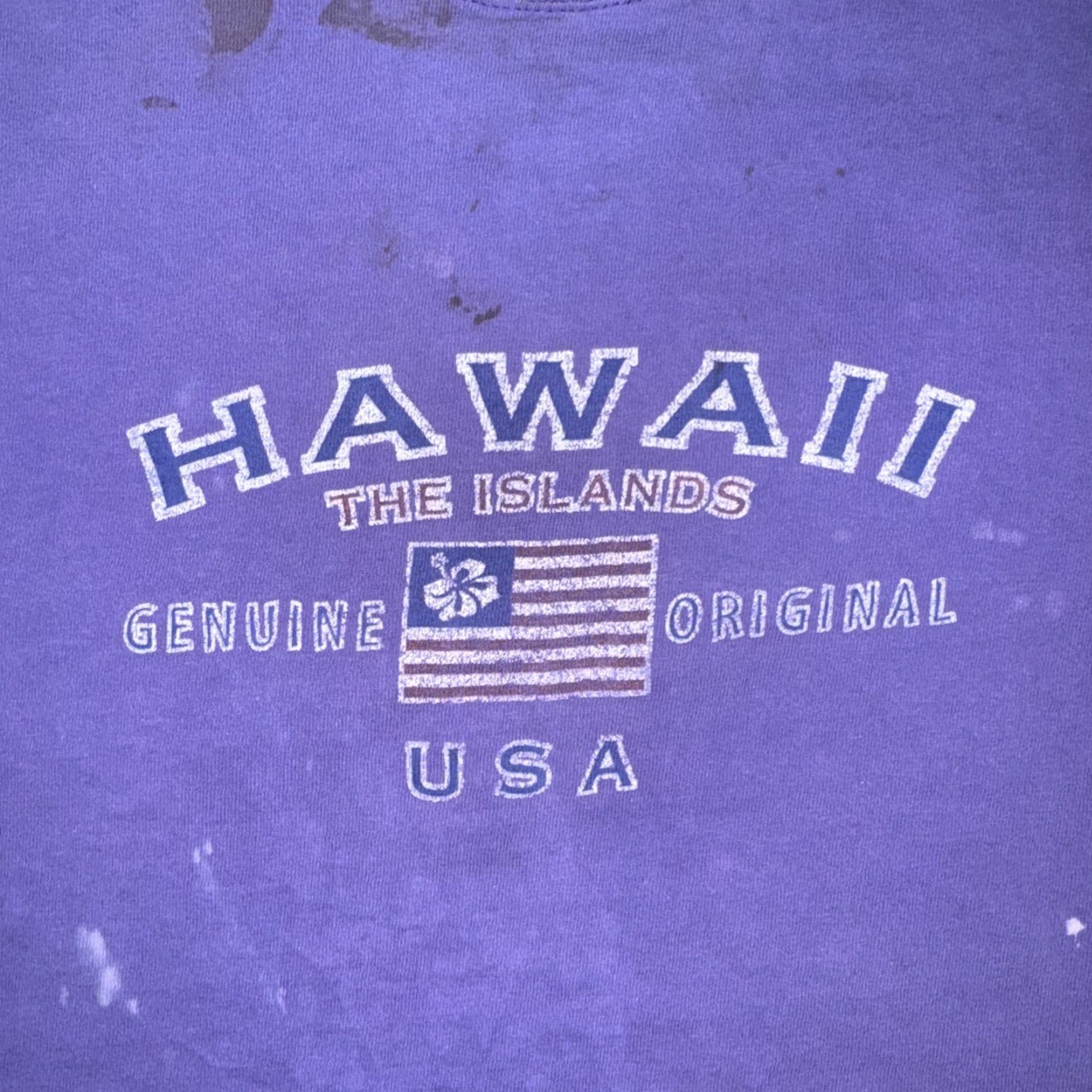 Anvil VINTAGE Hawaii USA T-Shirt Anvil Purple Lavender Large L Distressed Graphic Mens Size US L / EU 52-54 / 3 - 2 Thumbnail