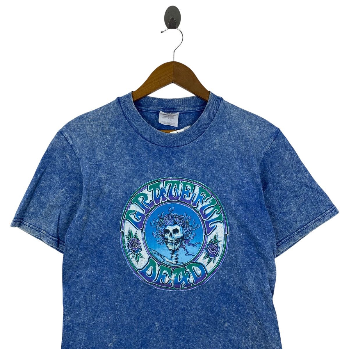 Vintage Vintage 90s GRATEFUL DEAD Skull And Roses By Hanes Tshirt Size US S / EU 44-46 / 1 - 2 Thumbnail