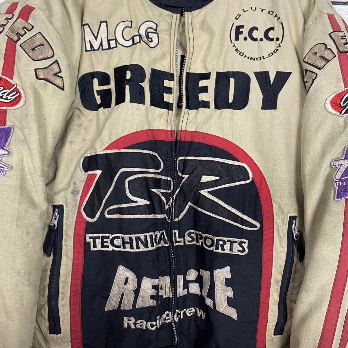 Japanese Brand Vintage Biker Jacket Cafe Racer Greedy Big Logo Size US L / EU 52-54 / 3 - 10 Thumbnail