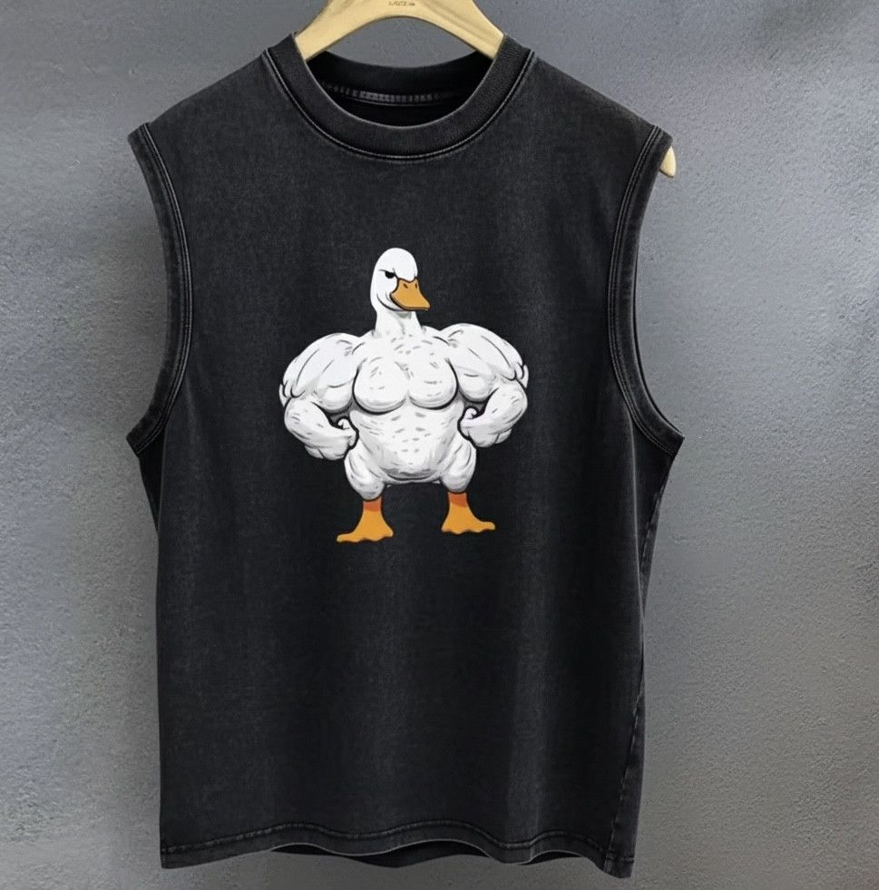 Other Vintage Retro Macho Goose Duck Vest Men Washed Tank Top Size US XL / EU 56 / 4 - 1 Thumbnail