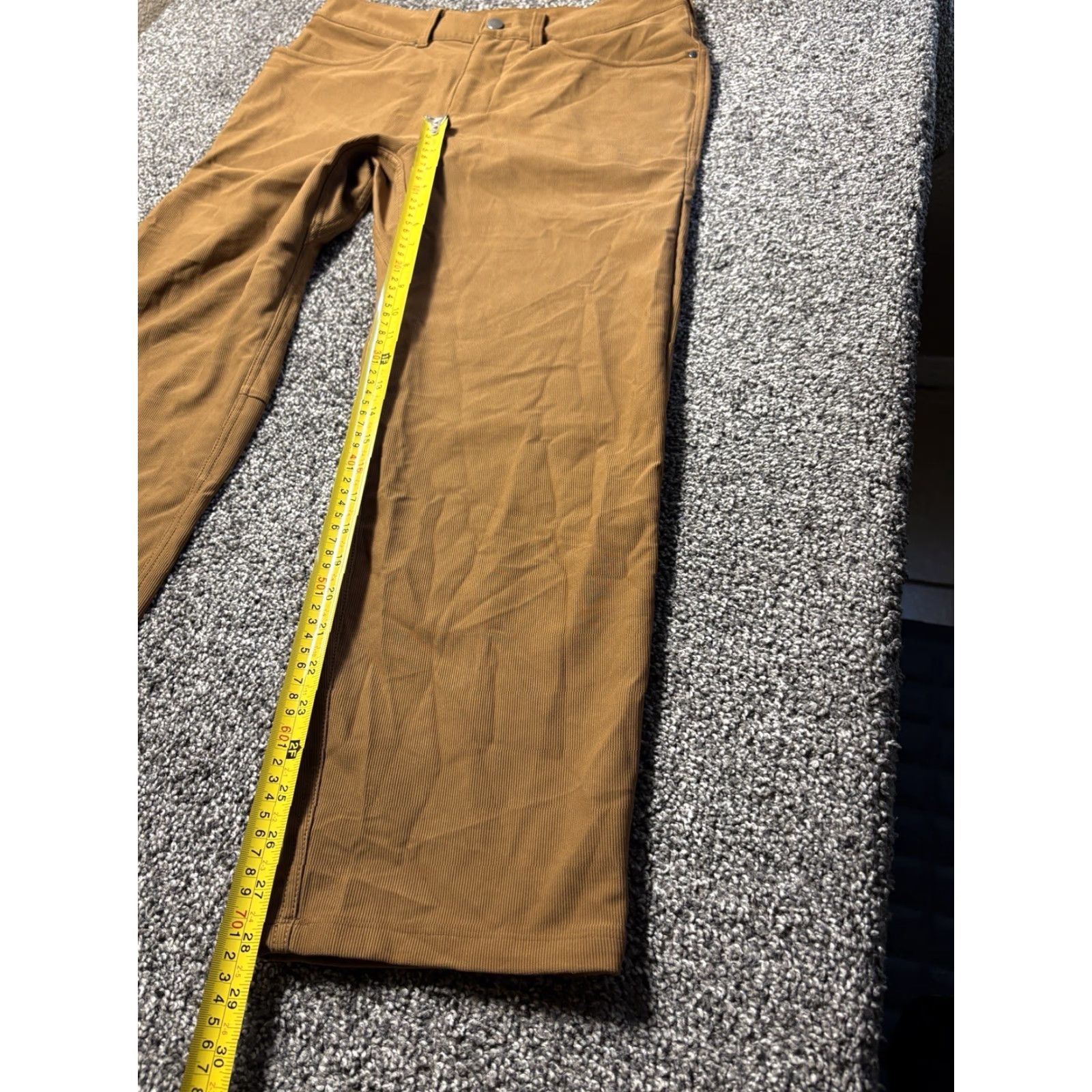 Lululemon Lululemon Chord ABC Crop Pant Men 31x28 Brown Textured Relaxed LM5AHUS Size US 31 - 4 Thumbnail