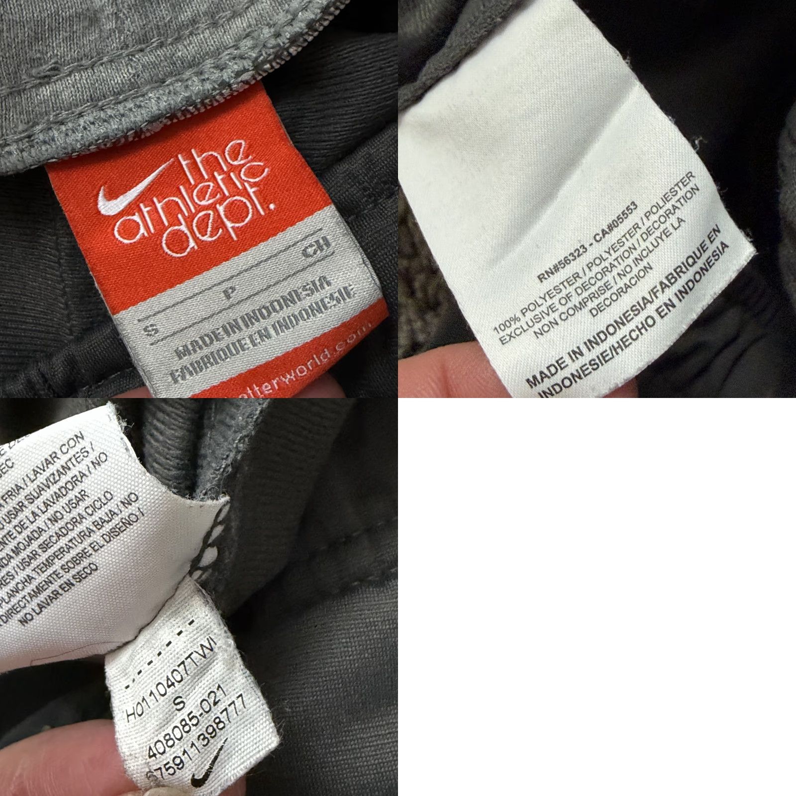 Nike Nike Sweatpants Mens S Gray Fleece Drawstring Pockets Breathable Sports Style Size US 31 - 9 Thumbnail