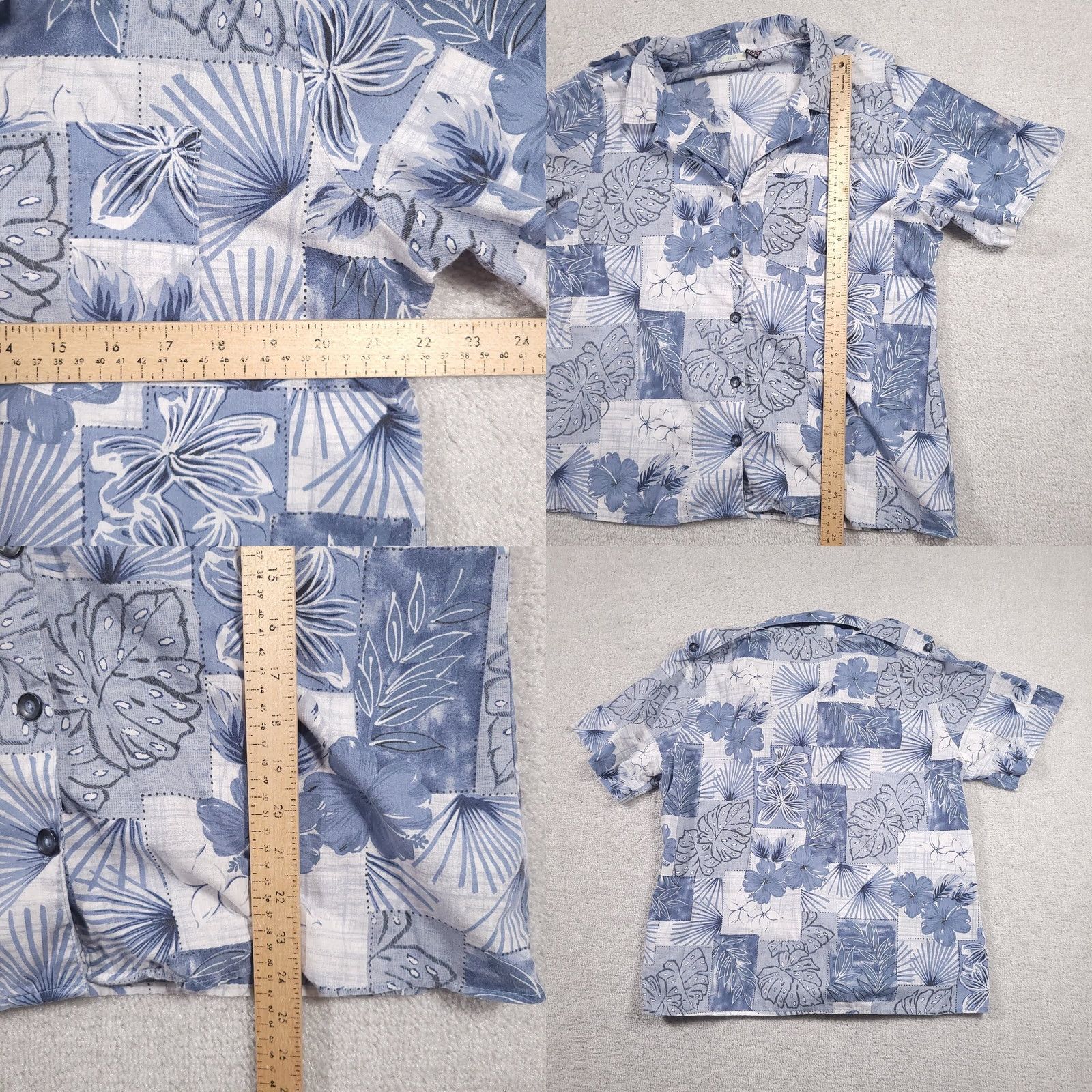Vintage VINTAGE Tapestry Button Up Casual Hawaiian Shirt Women 14W Blue Made In USA Size XL / US 12-14 / IT 48-50 - 8 Thumbnail