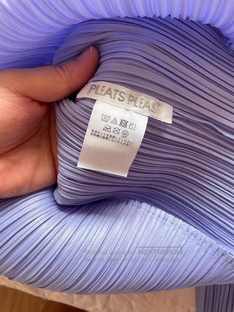 Issey Miyake Issey Miyake Purple-Blue Long Sleeve Size L / US 10 / IT 46 - 5 Thumbnail