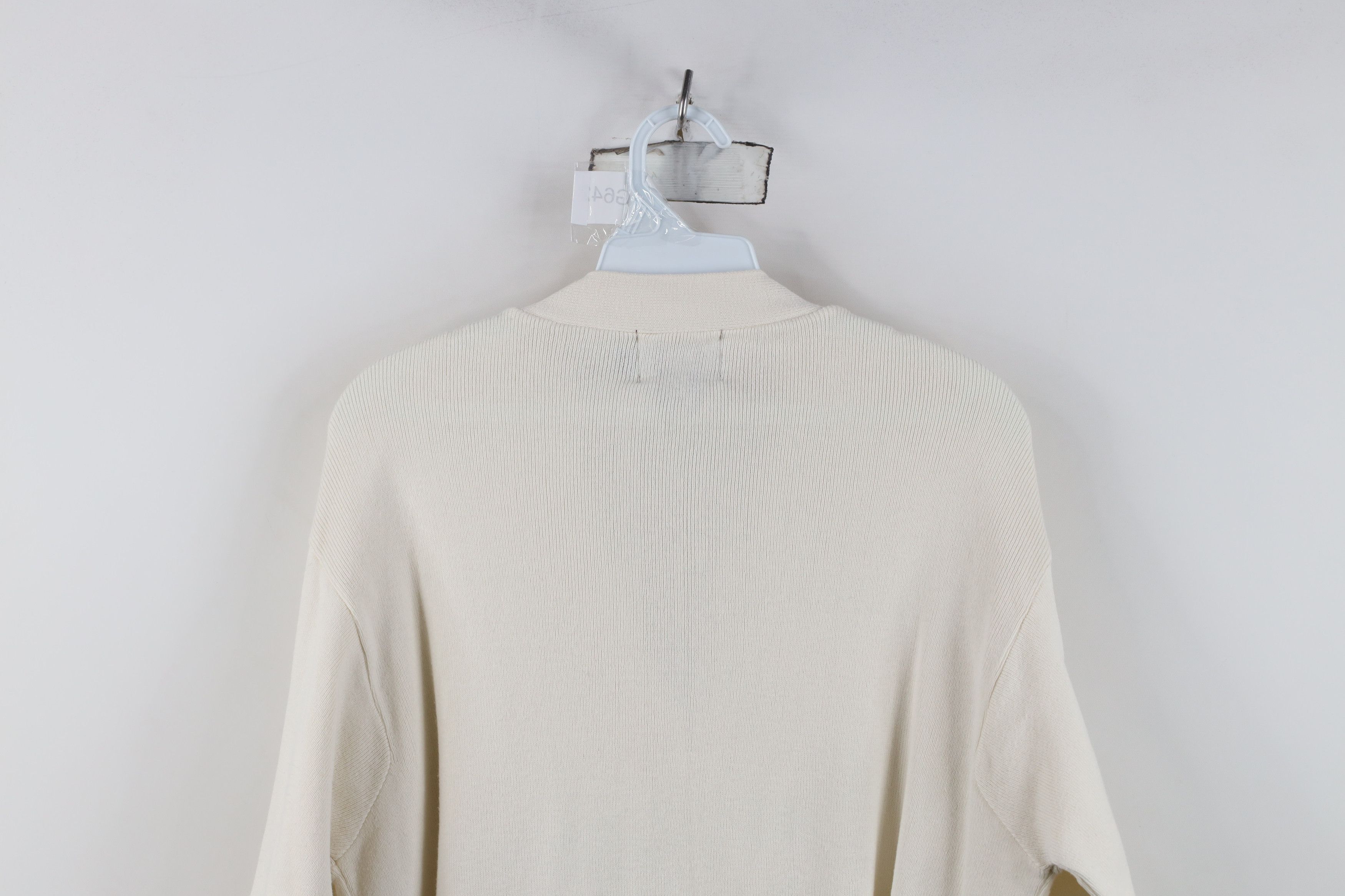Woolrich Woolen Mills Vintage 90s Woolrich Ribbed Knit Cardigan Sweater Cream USA Size S / US 4 / IT 40 - 12 Thumbnail