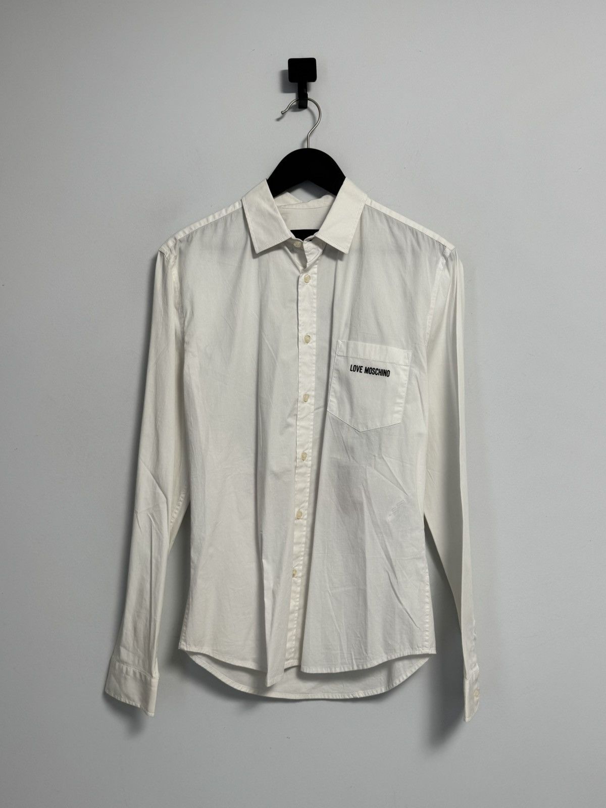 Moschino Love Moschino Button Up Shirt White Logo Size US M / EU 48-50 / 2 - 2 Thumbnail