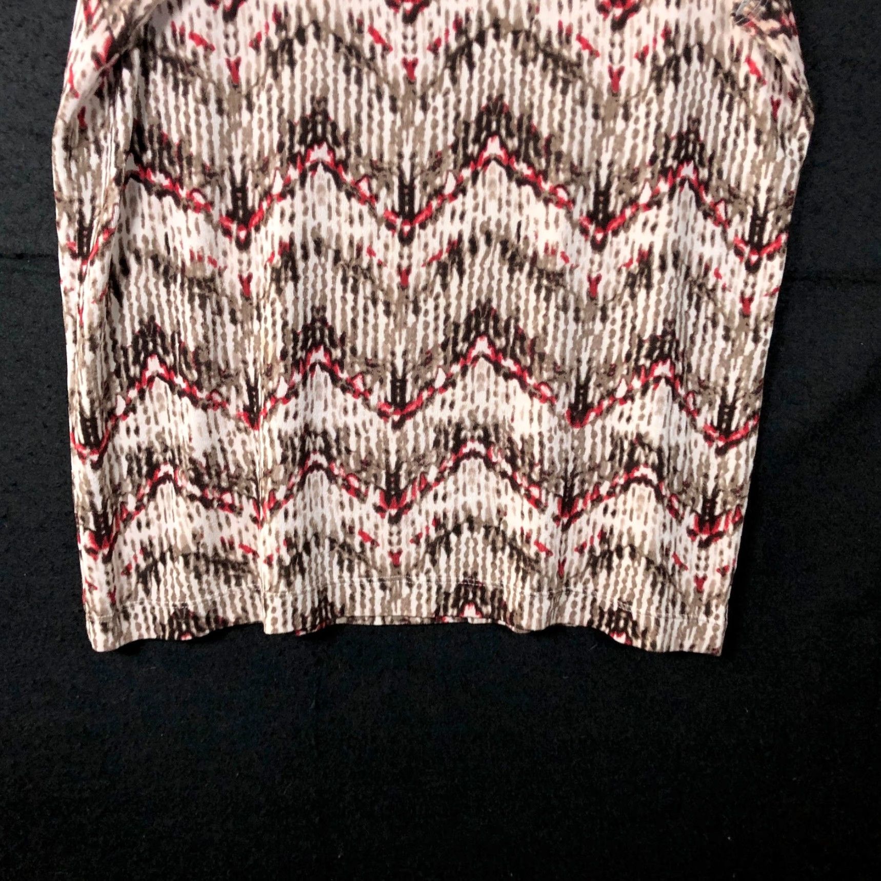 Vintage Chicos Travelers Womens Top Brown Red Zig Zag Halter Tank Stretch L Size L / US 10 / IT 46 - 3 Thumbnail