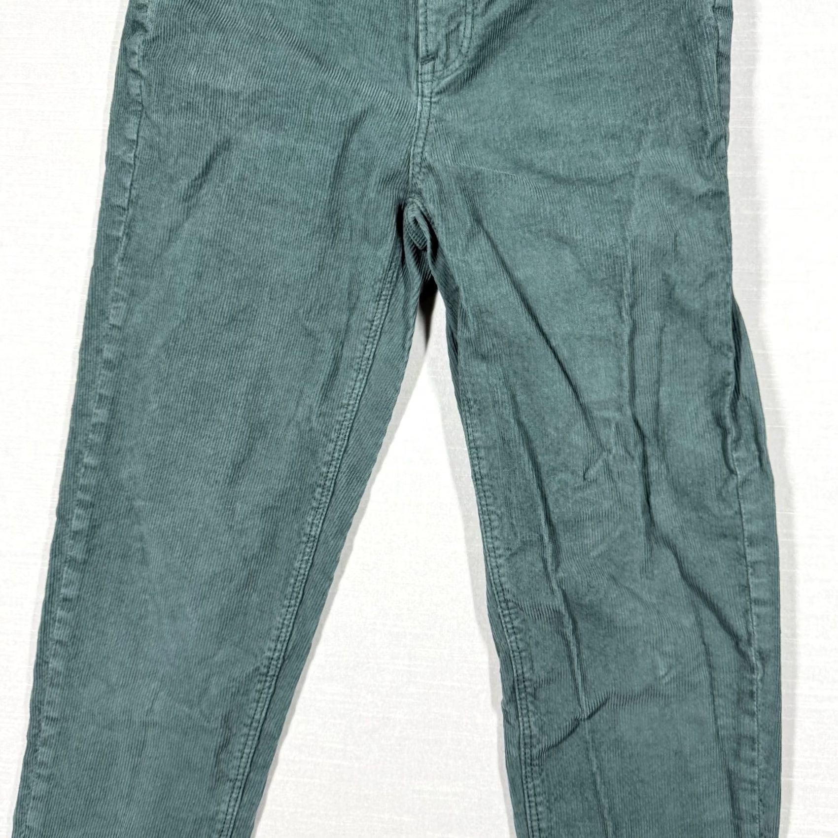 American Eagle Outfitters American Eagle Pants Womens Green Corduroy Skinny Ankle Stretch Y2K Casual 0 Size 25" / US 0 / IT 36 - 3 Thumbnail