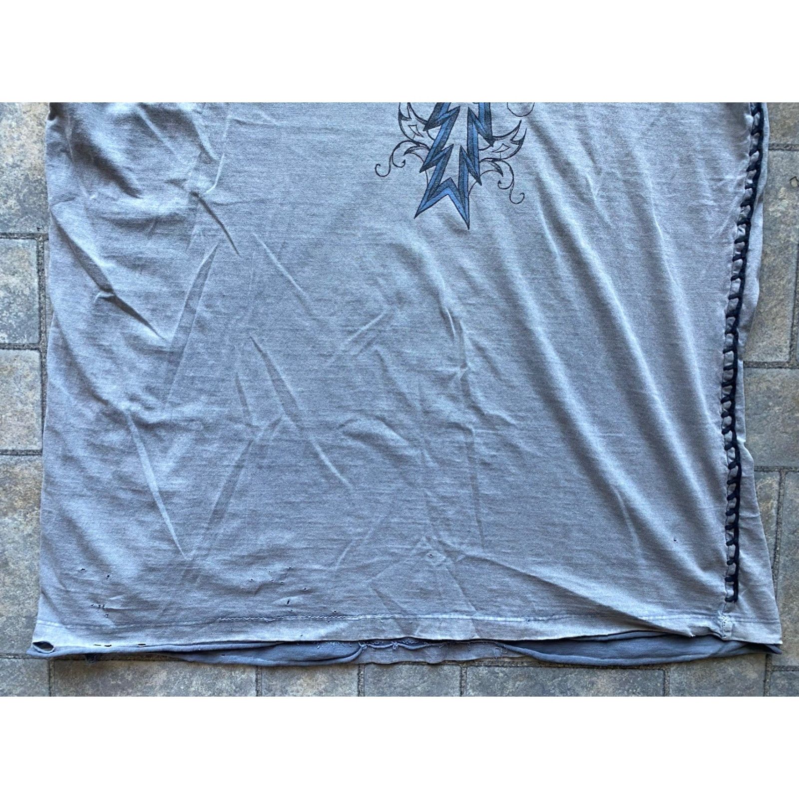 Vintage Eighty Eight T-Shirt Men L Gray Tribal Cross Y2K Short Sleeve Regular Vintage? Size US L / EU 52-54 / 3 - 2 Thumbnail
