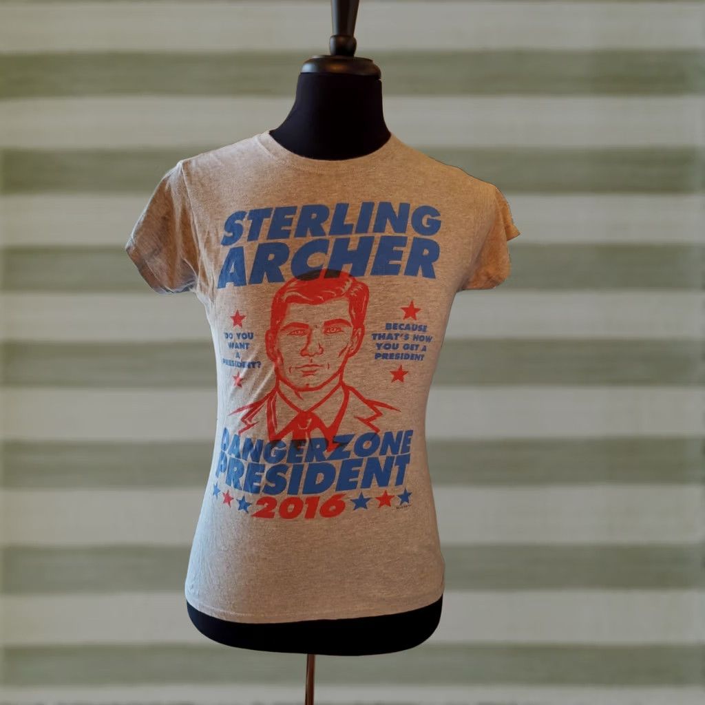 Gildan Sterling Archer Dangerzone President 2016 T-shirt Women's Large Size L / US 10 / IT 46 - 1 Preview