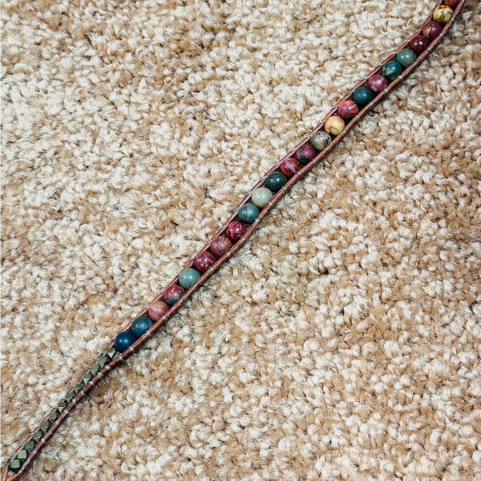 Handmade Multicolor Stone Wrap Bracelet Size ONE SIZE - 5 Thumbnail