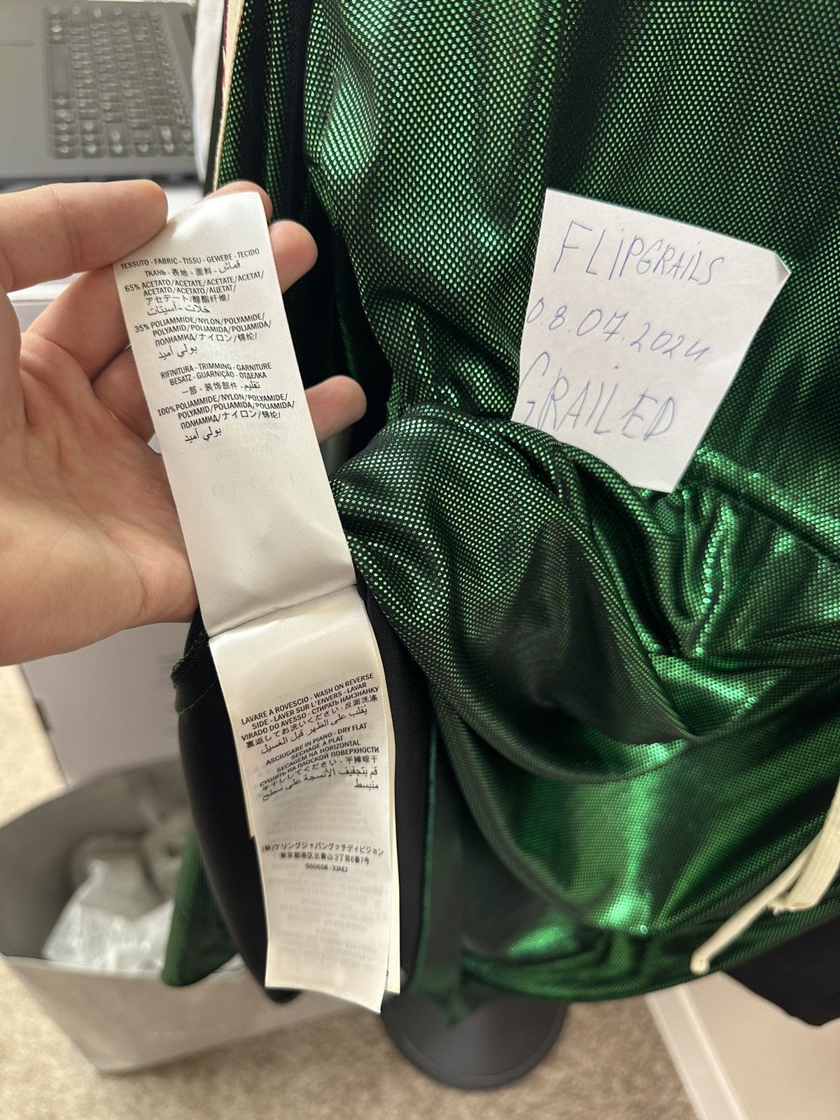 Gucci Gucci Green stripe dress Size XL / US 12-14 / IT 48-50 - 8 Thumbnail