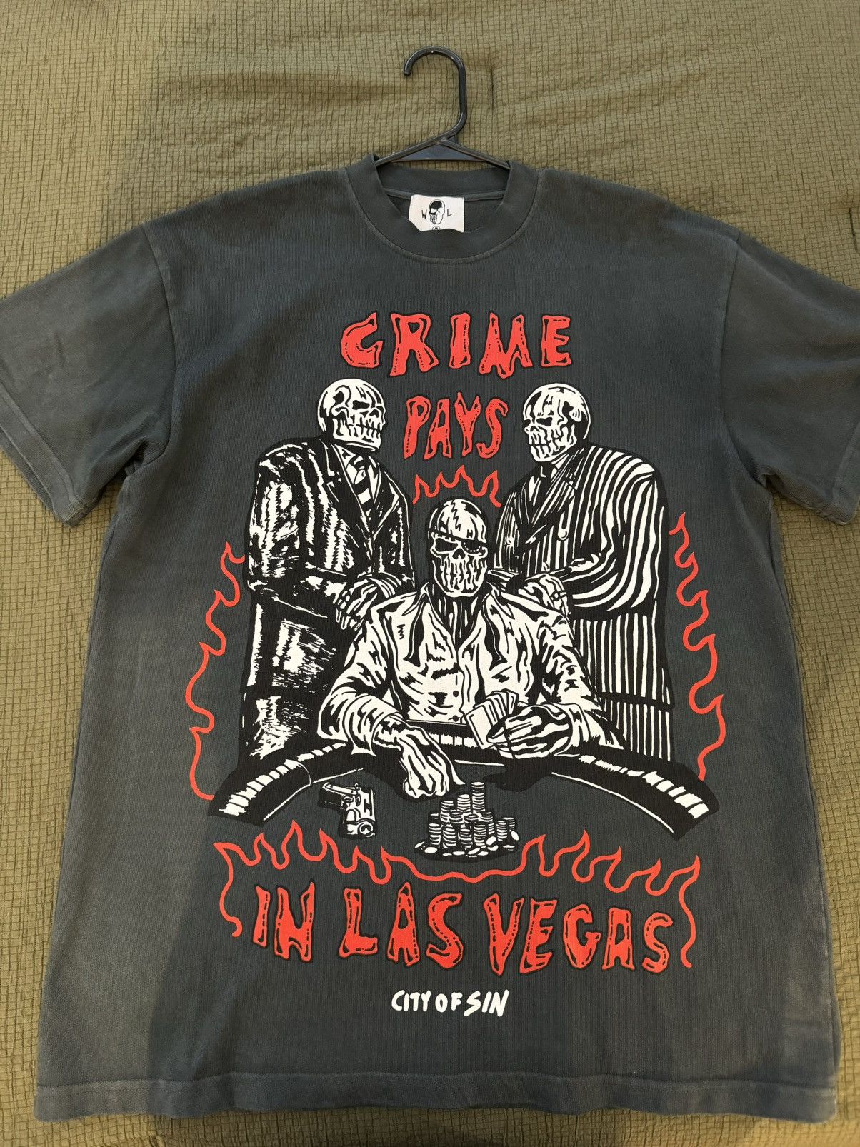 WARREN LOTAS CRIME PAYS LAS VEGAS newest T-SHIRT SZ L