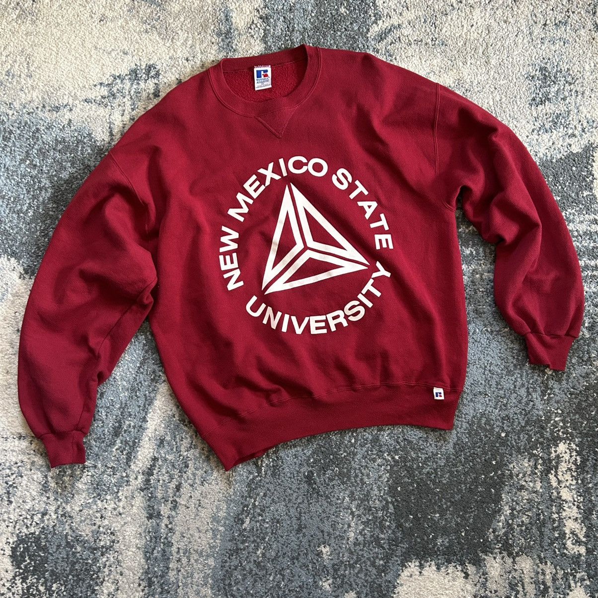 Russell Athletic NEW MEXiCO STATE UNiVERSiTY LAS CRUCES CRiMSON TRiANGLE Size US XL / EU 56 / 4 - 13 Thumbnail