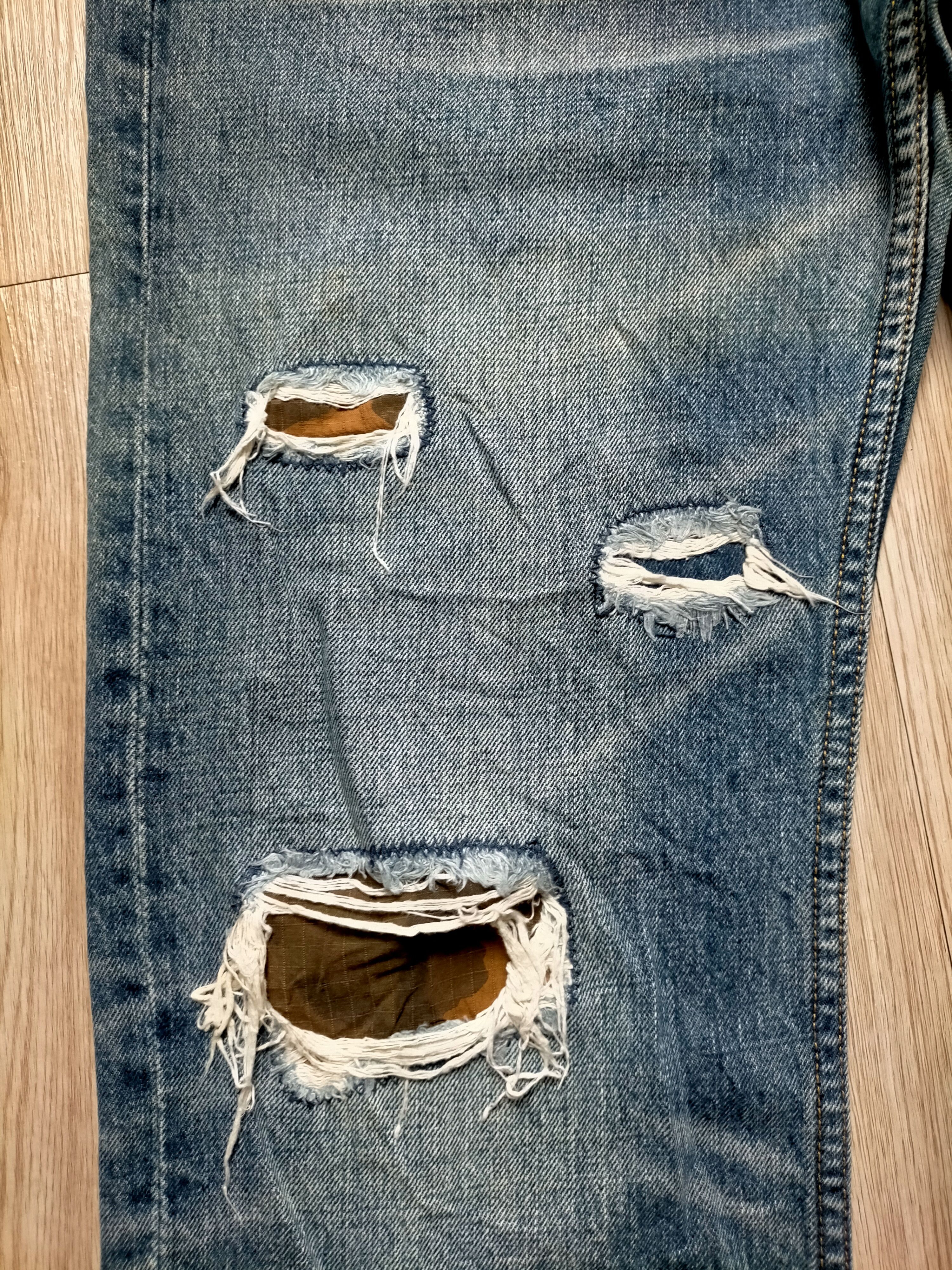 Hysteric Glamour Rattle Trap Japanese Patchwork Blue Jeans Size US 32 / EU 48 - 6 Thumbnail