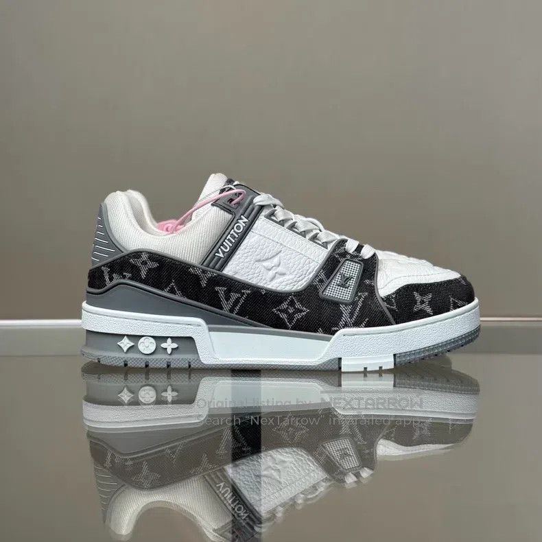 Louis Vuitton Louis Vuitton Trainer Grey and White Cowboy Board Shoes Size US 5 / EU 37 - 4 Thumbnail