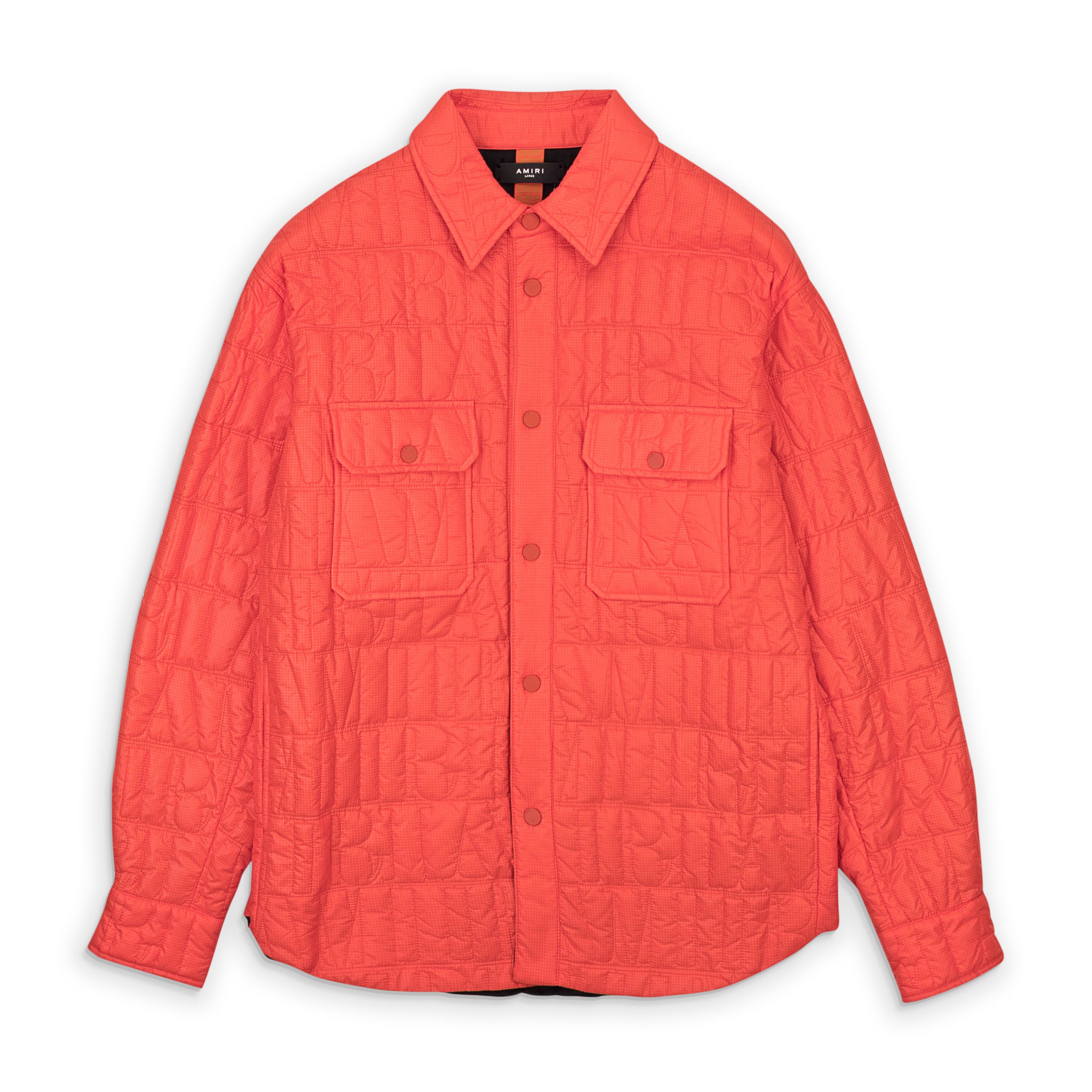 Amiri QUILTED LOGO OVER SHIRT Orange Casual Button-Down Shirts Size M Size US M / EU 48-50 / 2 - 1 Thumbnail
