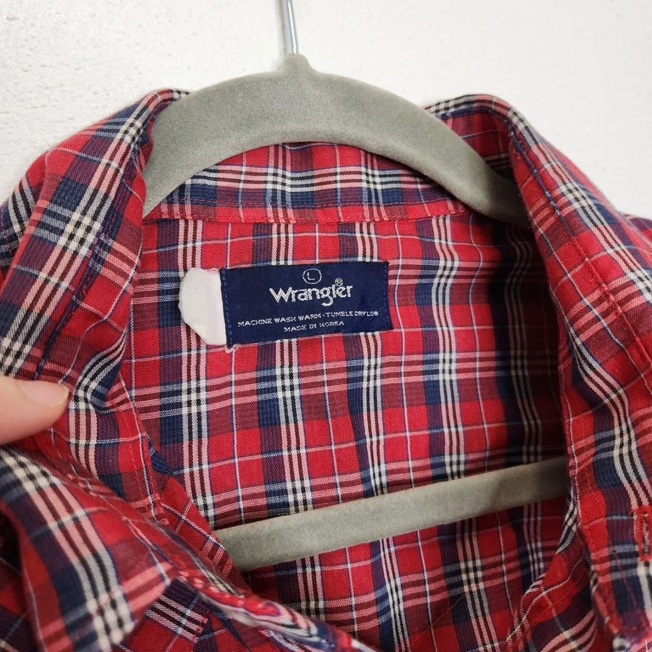 Wrangler VINTAGE Wrangler Pearl Snap Rockabilly Thin Button Shirt Flannel Large Size US L / EU 52-54 / 3 - 4 Thumbnail