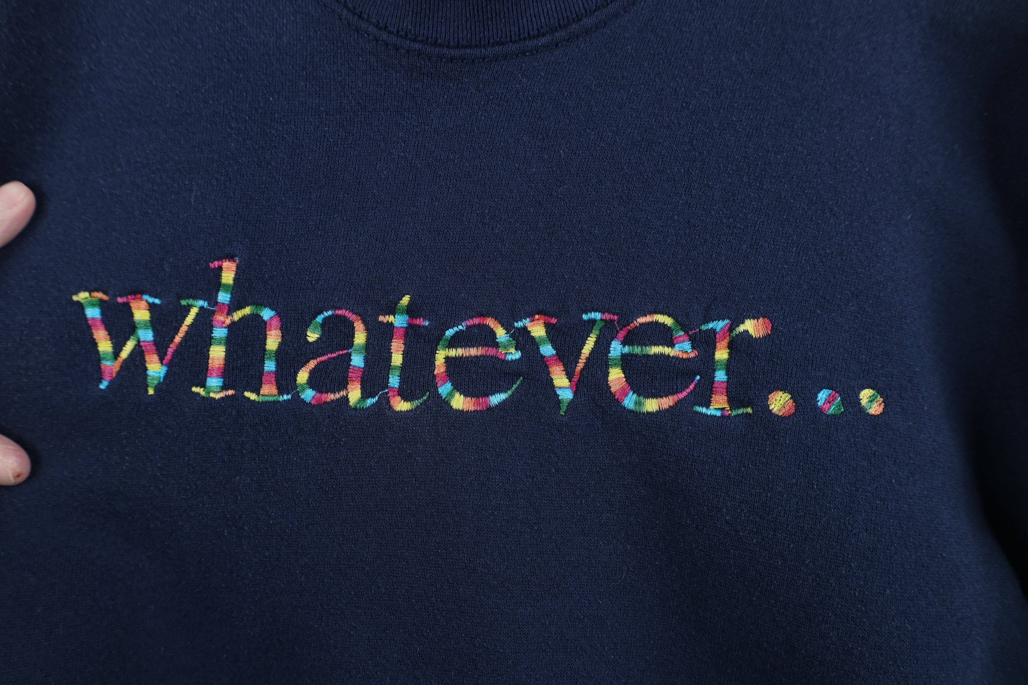 Vintage Vintage 90s Streetwear Spell Out Whatever Sweatshirt USA Size L / US 10 / IT 46 - 4 Thumbnail
