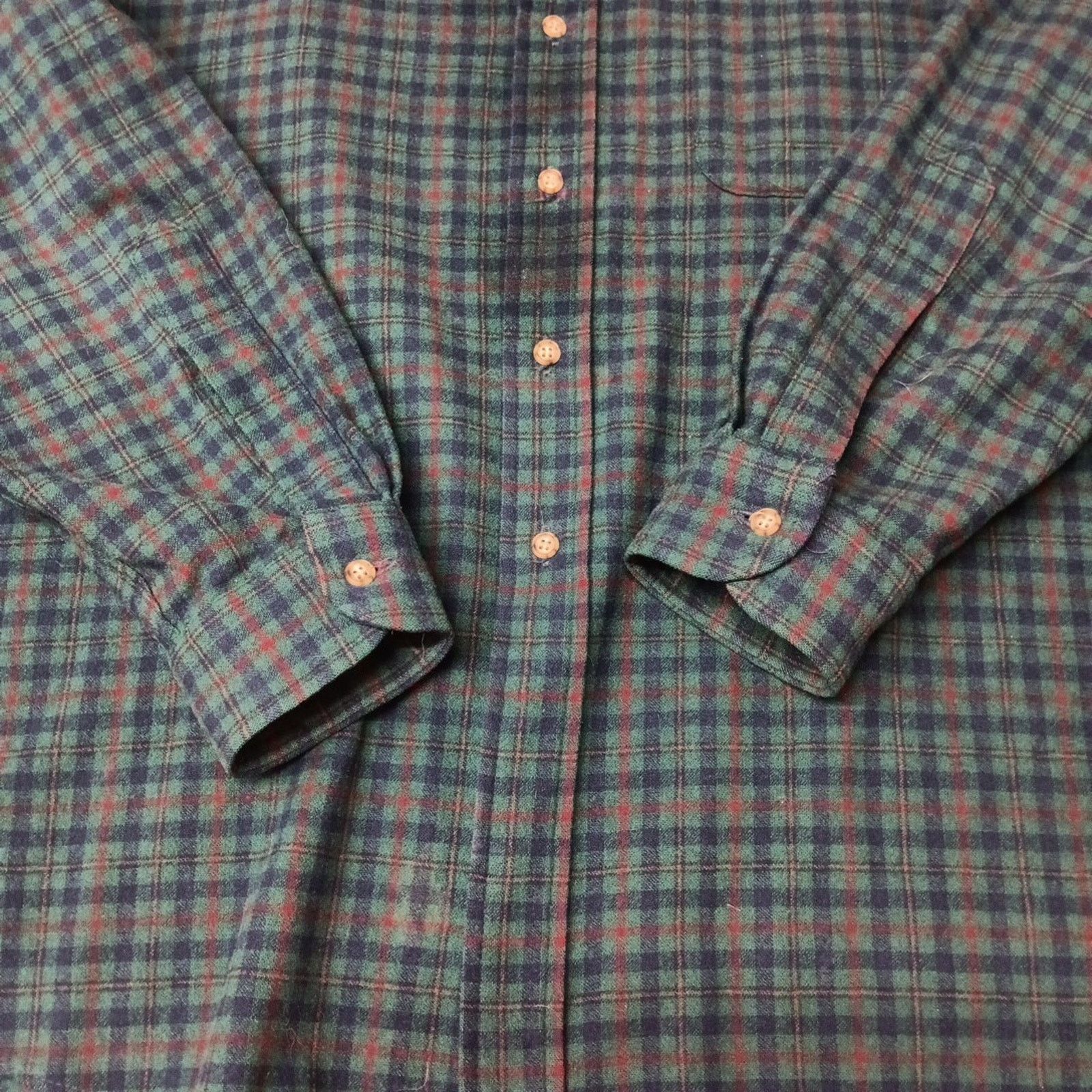 Pendleton Vin Pendleton Wool Flannel Check Plaid Green Blue Men's XL Size US XL / EU 56 / 4 - 2 Thumbnail