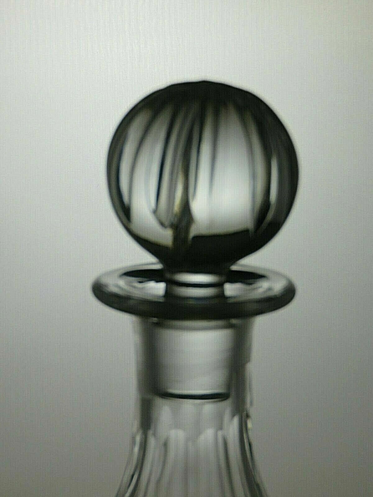 The Unbranded Brand Wordsley Lead Crystal Cut Glass Round Decanter 11" Size ONE SIZE - 5 Thumbnail