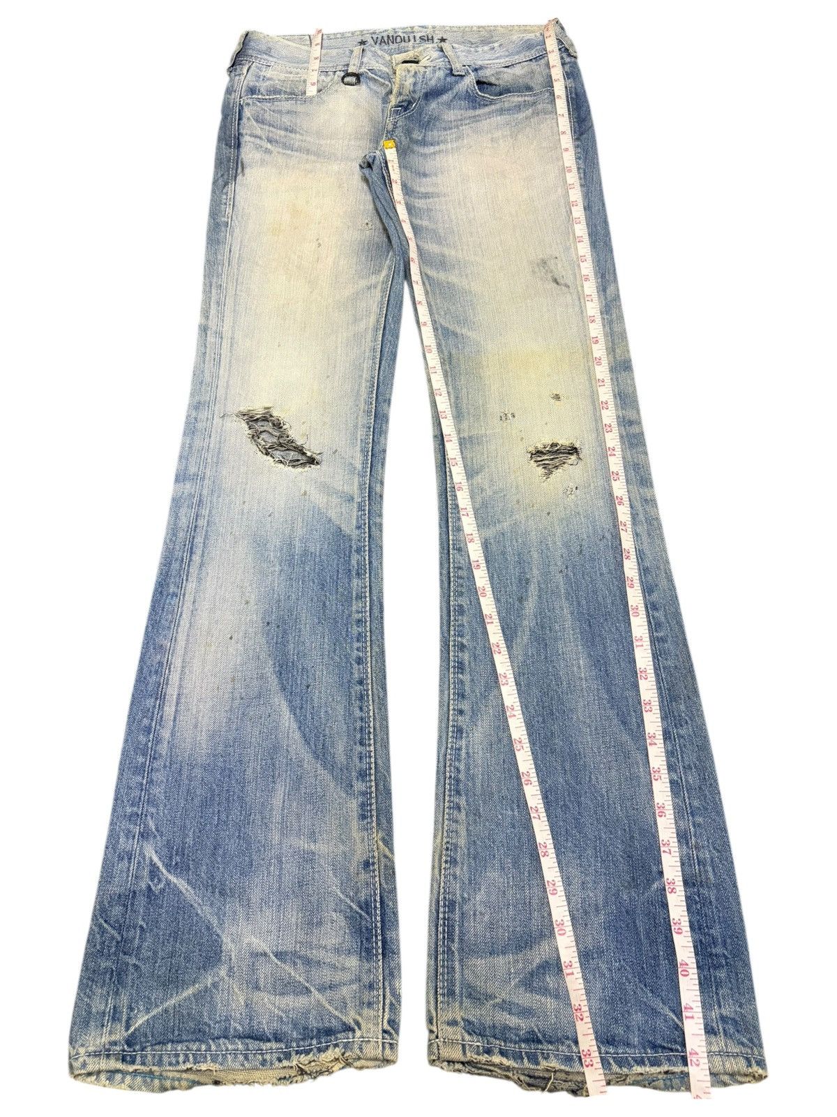 Vanquish Vintage Japanese Vanquish Distressed Flare Jeans Size 30" / US 8 / IT 44 - 7 Thumbnail