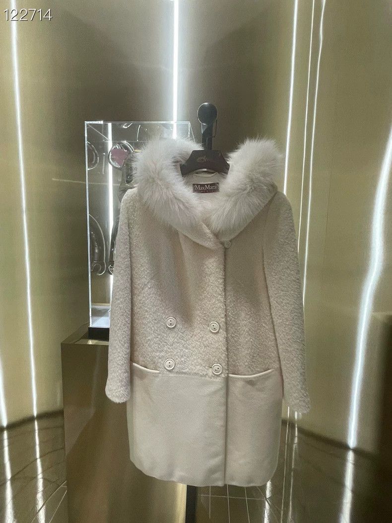 Max Mara Max Mara White wool coat Size S / US 4 / IT 40 - 1 Thumbnail