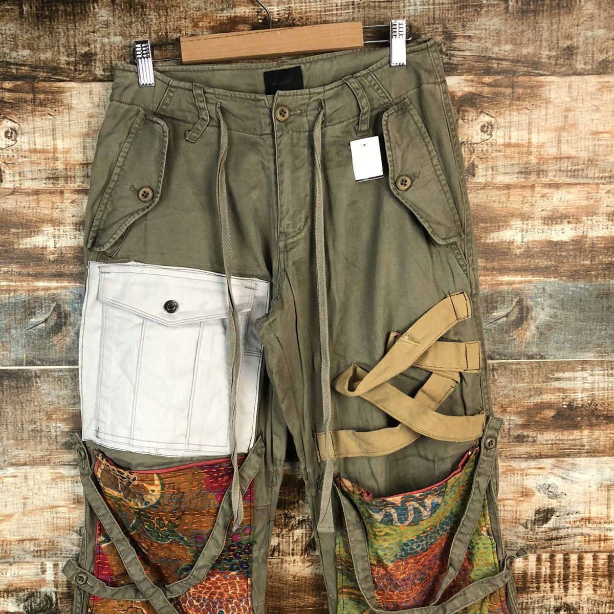 Japanese Brand DL Acoustic reconstruct Cargo Custom utility Pants #C1245 Size US 28 / EU 44 - 4 Thumbnail