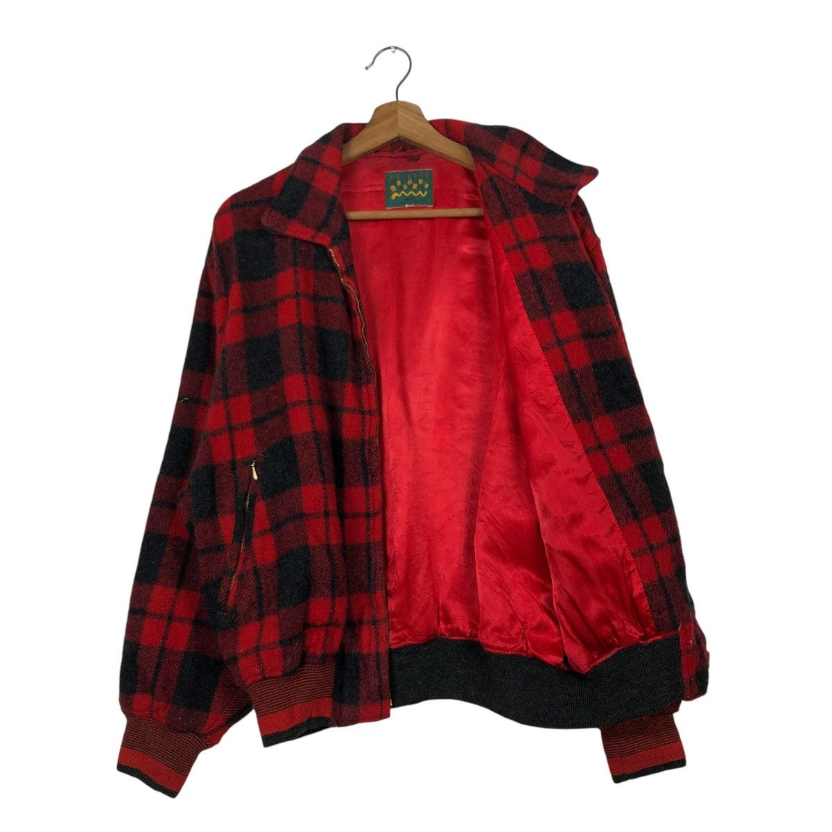 Japanese Brand VINTAGE WOOL HERRINGBONE BOMBER JACKET MESSAGE ISSEY MIYAKE Size US M / EU 48-50 / 2 - 13 Thumbnail