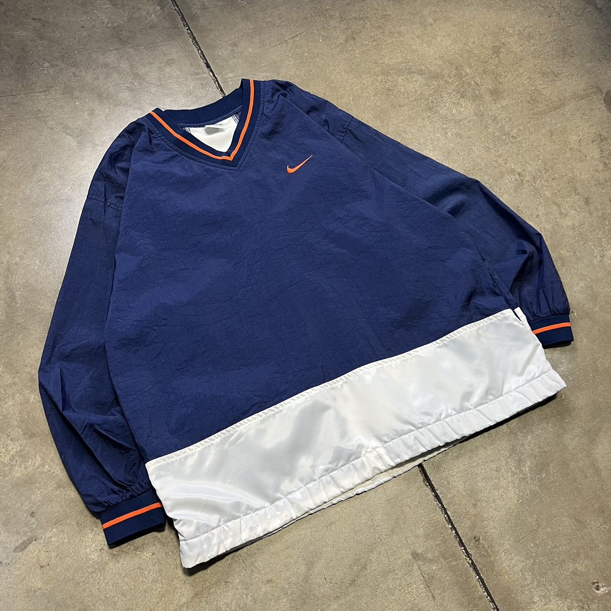 Nike × Vintage Vintage 90s Nike Windbreaker Jacket Mini Center Swoosh Boxy Size US XL / EU 56 / 4 - 2 Thumbnail