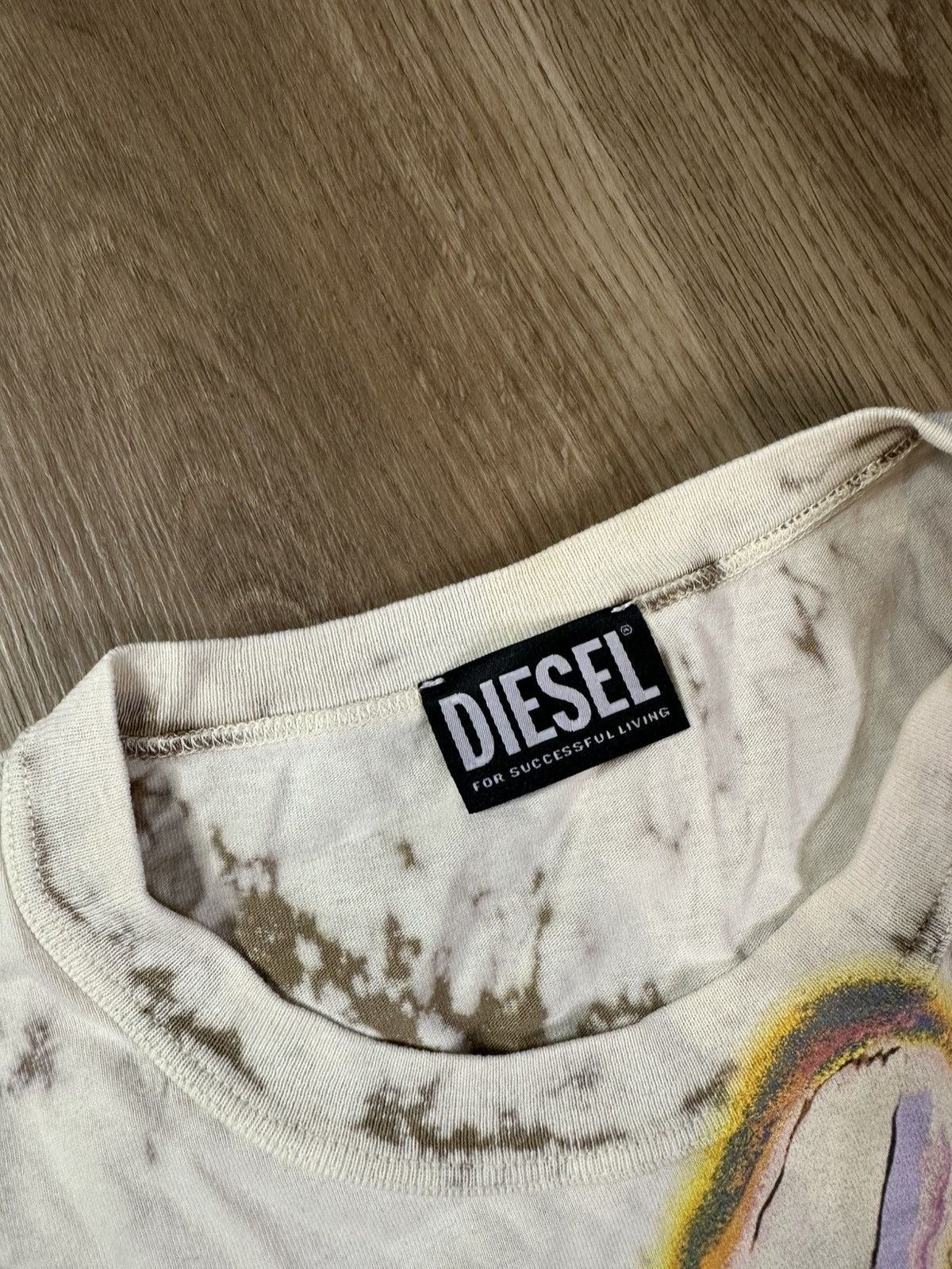Diesel Diesel Men’s T-Wash-H3 Flower Print T-Shirt Size US L / EU 52-54 / 3 - 3 Thumbnail