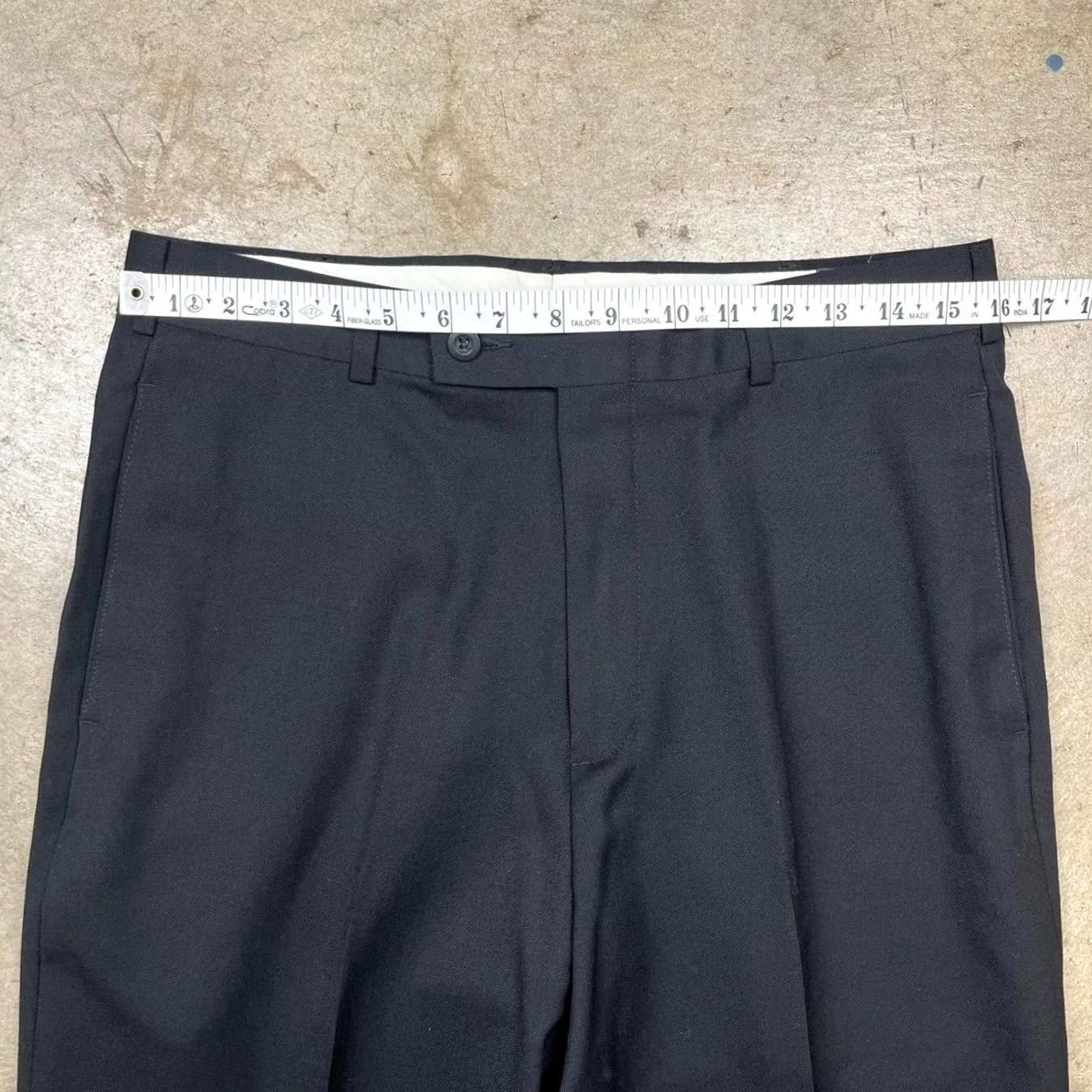 Vintage VINTAGE Slates Wool Trousers Black Dress Pants 32x31 Flat Front Men Pants Straight Leg Womens? Size US 32 / EU 48 - 4 Thumbnail