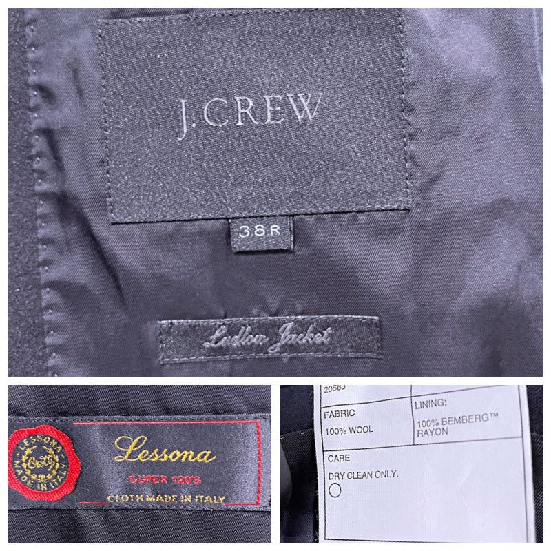J.Crew J CREW Peak Lapel Ludlow Jacket Black Mens 38R Size 38R - 8 Thumbnail
