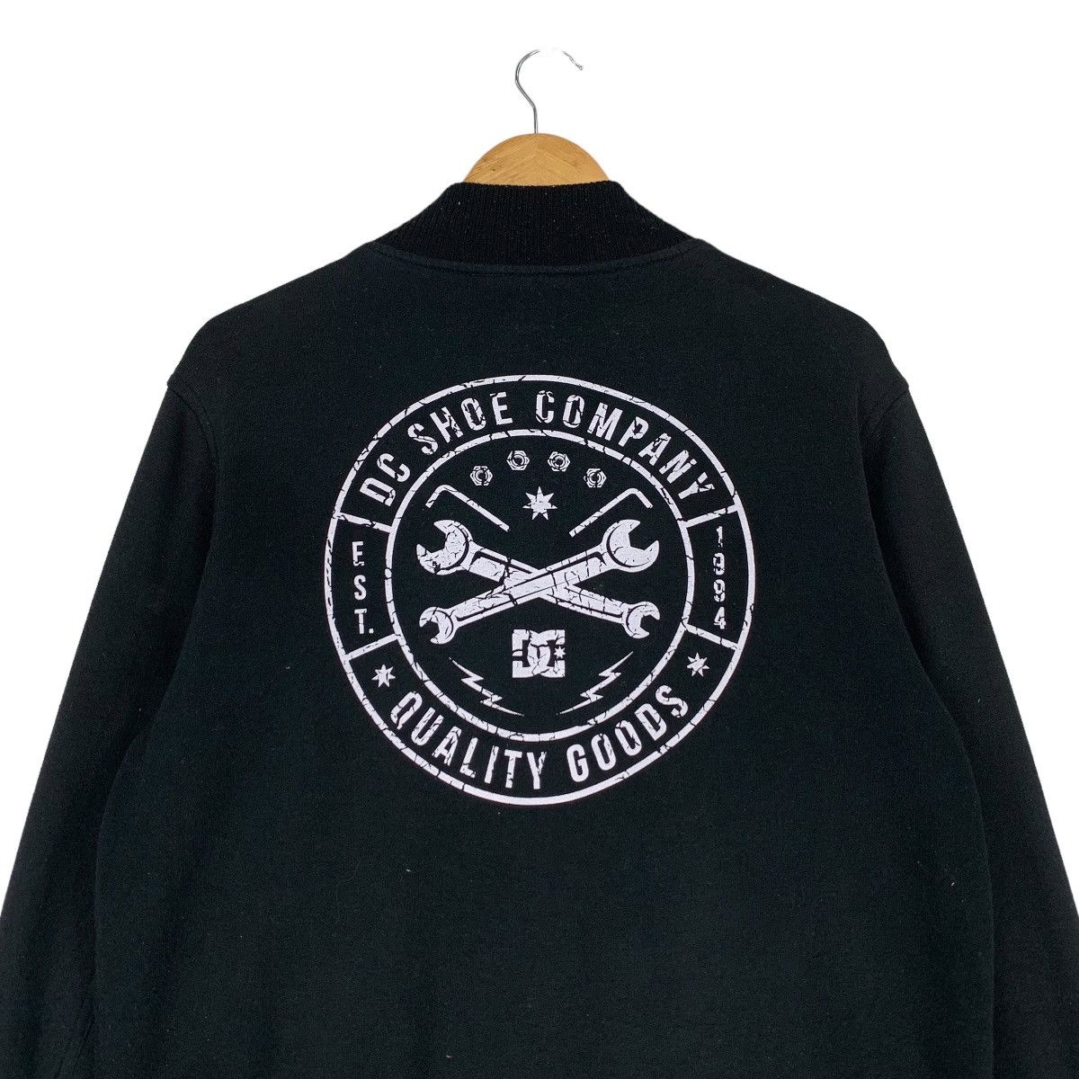 DC DC Shoe Company Big Logo Varsity Jacket #1177-C54 Size US M / EU 48-50 / 2 - 2 Thumbnail
