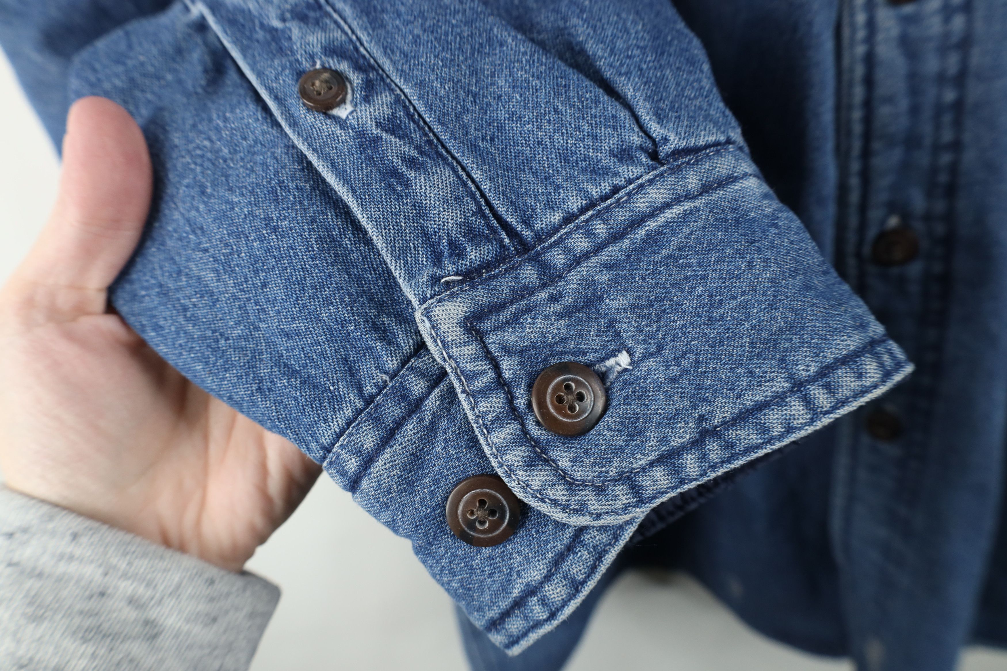 Vintage Vintage Streetwear Lined Denim Button Shirt Jacket Jac Shirt Size US XL / EU 56 / 4 - 7 Thumbnail
