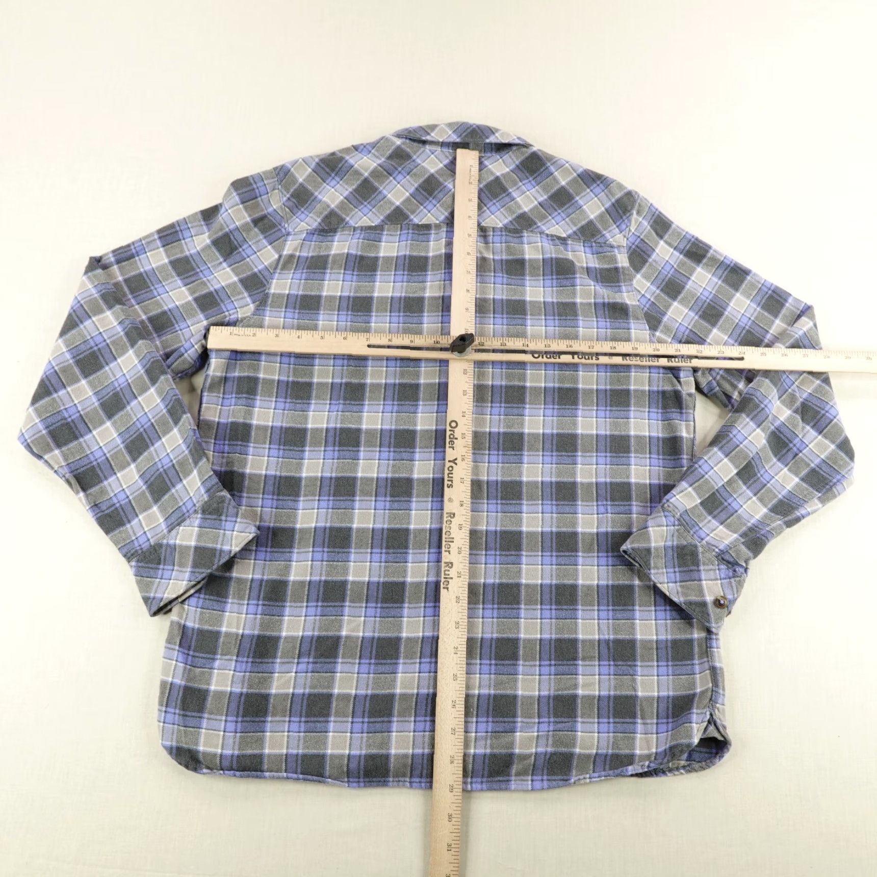 The North Face NORTH FACE Flannel Button-Up Shirt Mens Large Blue Plaid Long Sleeve Outdoor Work Size US L / EU 52-54 / 3 - 6 Thumbnail