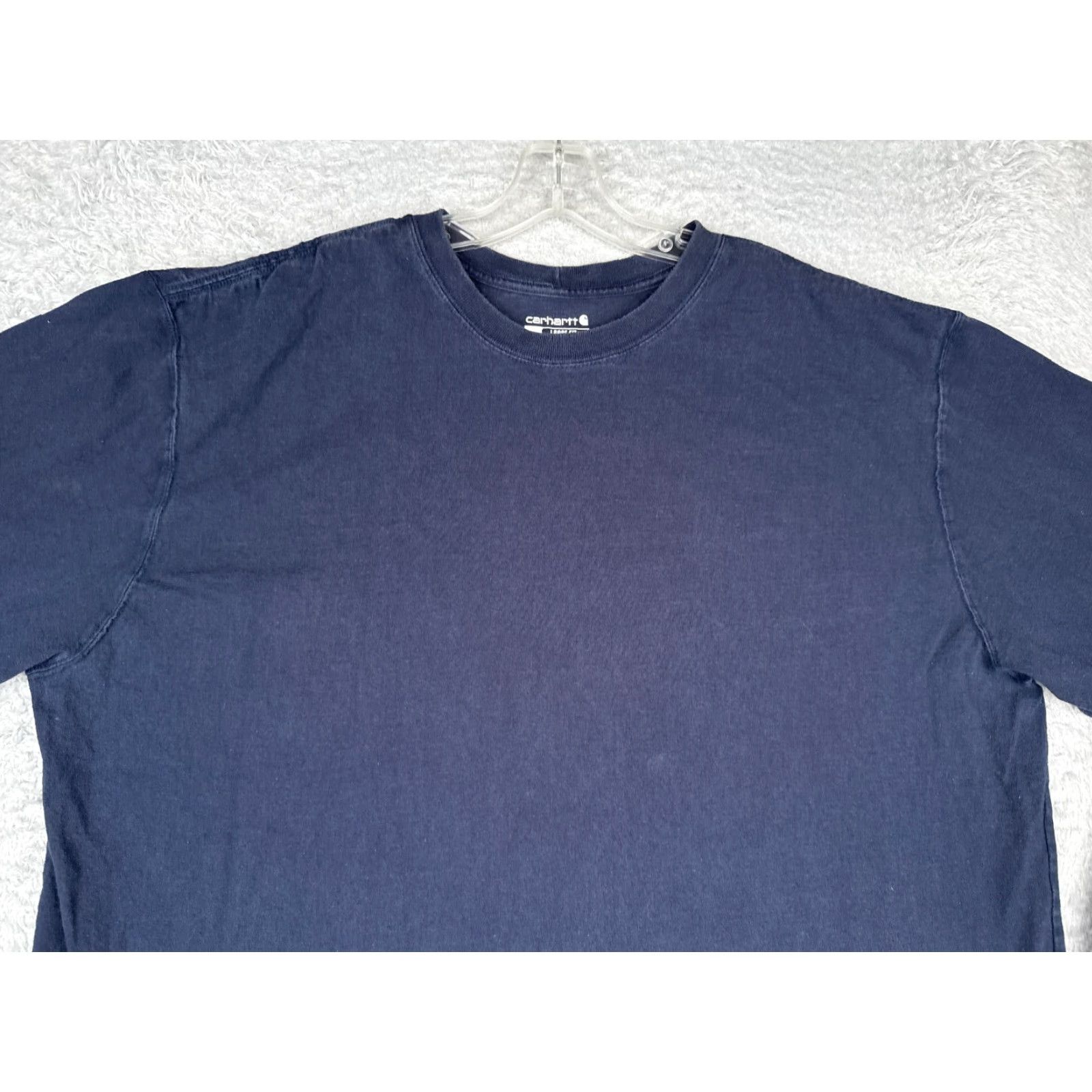 Carhartt Carhartt Shirt Men XL Blue Long Sleeve Crew Neck Cotton Workwear Vintage No Size US XL / EU 56 / 4 - 4 Thumbnail