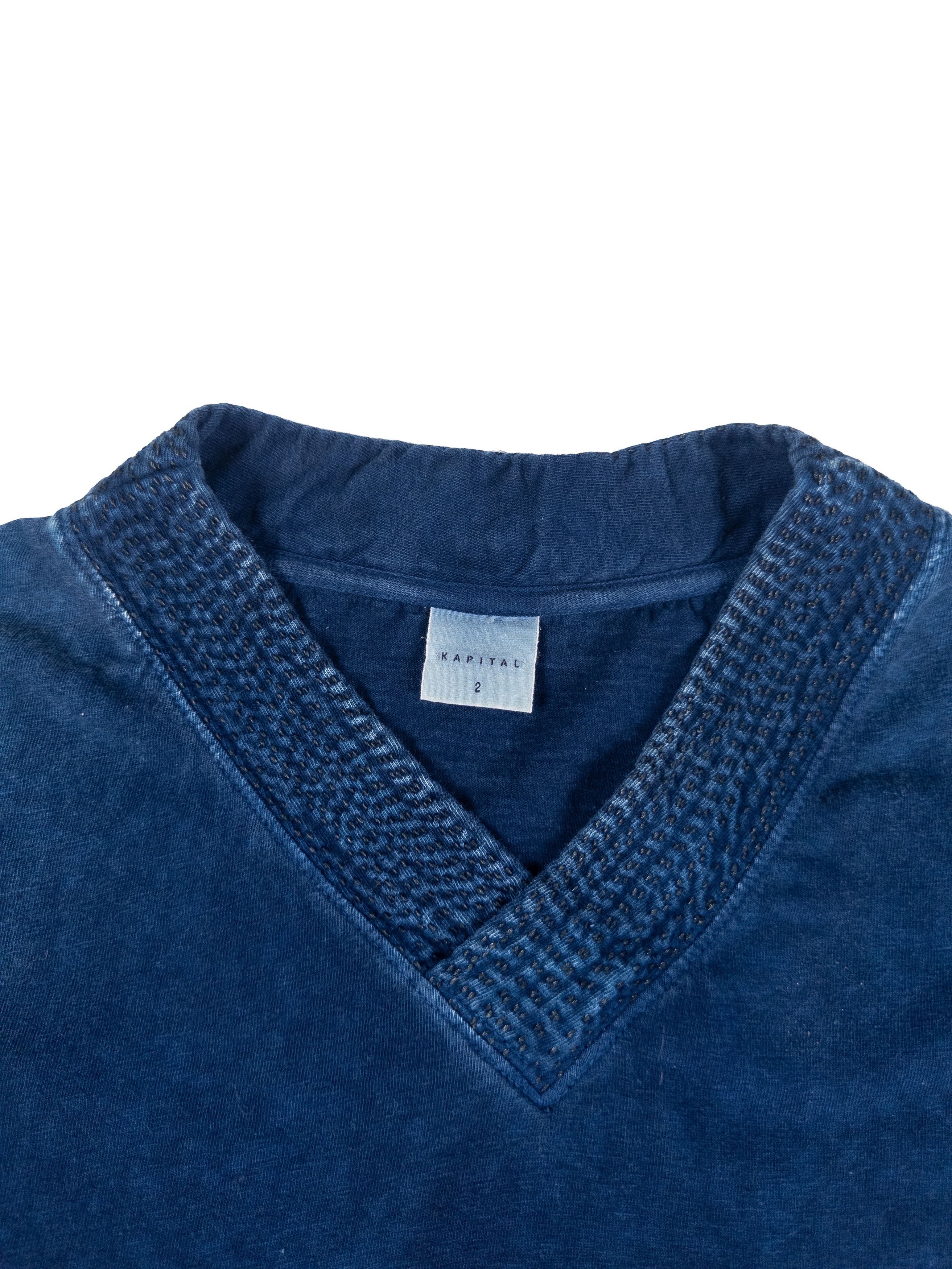 Kapital Kapital Sashiko V Neck Tee Size US M / EU 48-50 / 2 - 4 Thumbnail