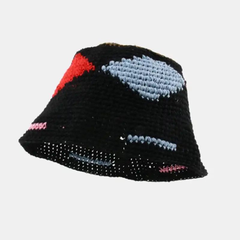 Japanese Brand Knitted Mix-color Bucket Hats Size ONE SIZE - 1 Thumbnail