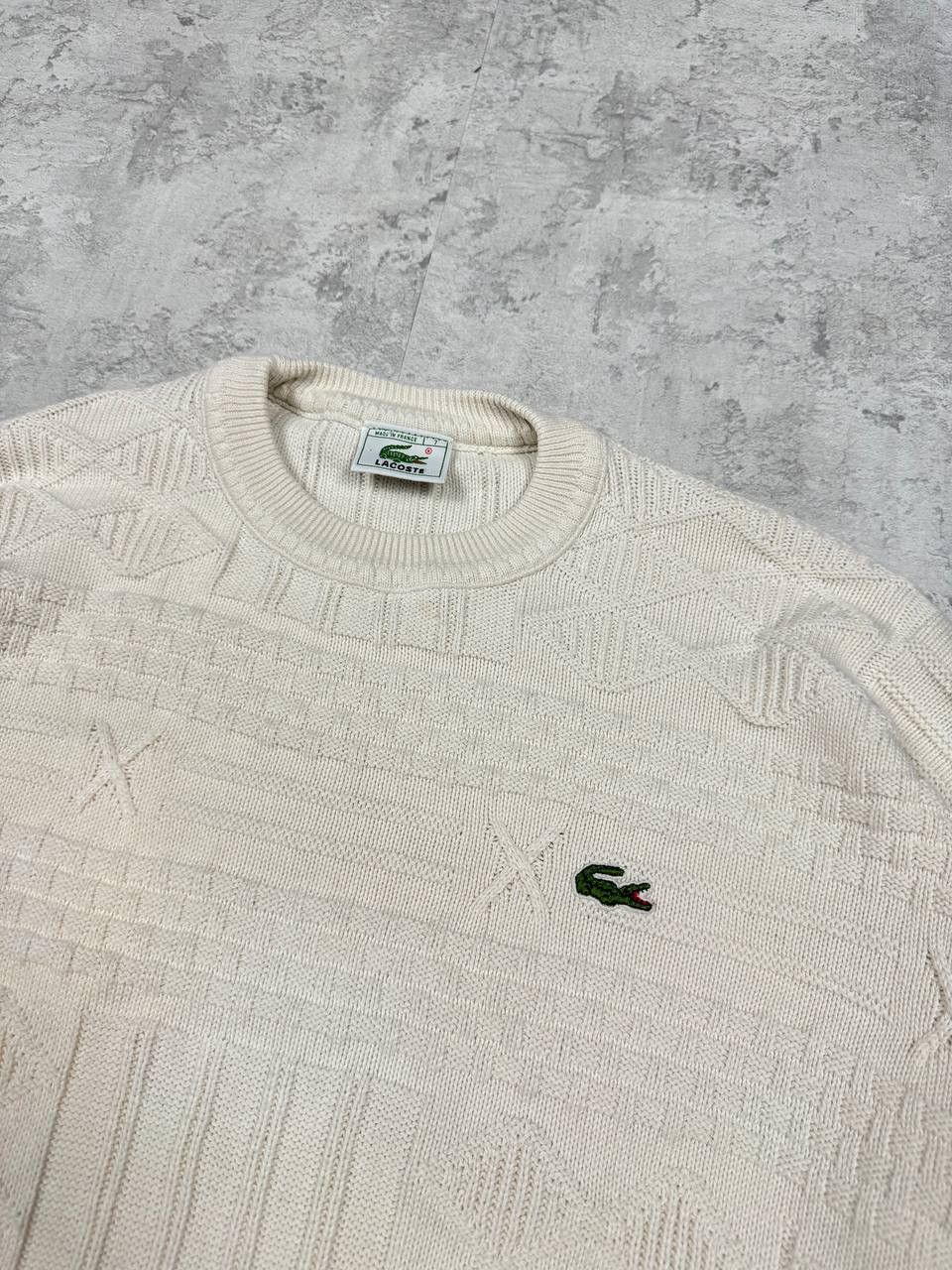 Lacoste Vintage Lacoste White Sweater Size 7 Size US XL / EU 56 / 4 - 4 Thumbnail