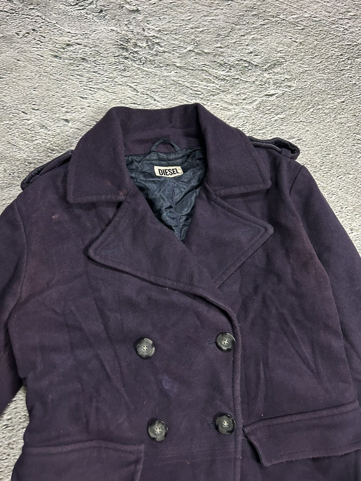 Diesel × Vintage Diesel coat purple Y2K wool cashmere blend vintage Size US S / EU 44-46 / 1 - 4 Thumbnail